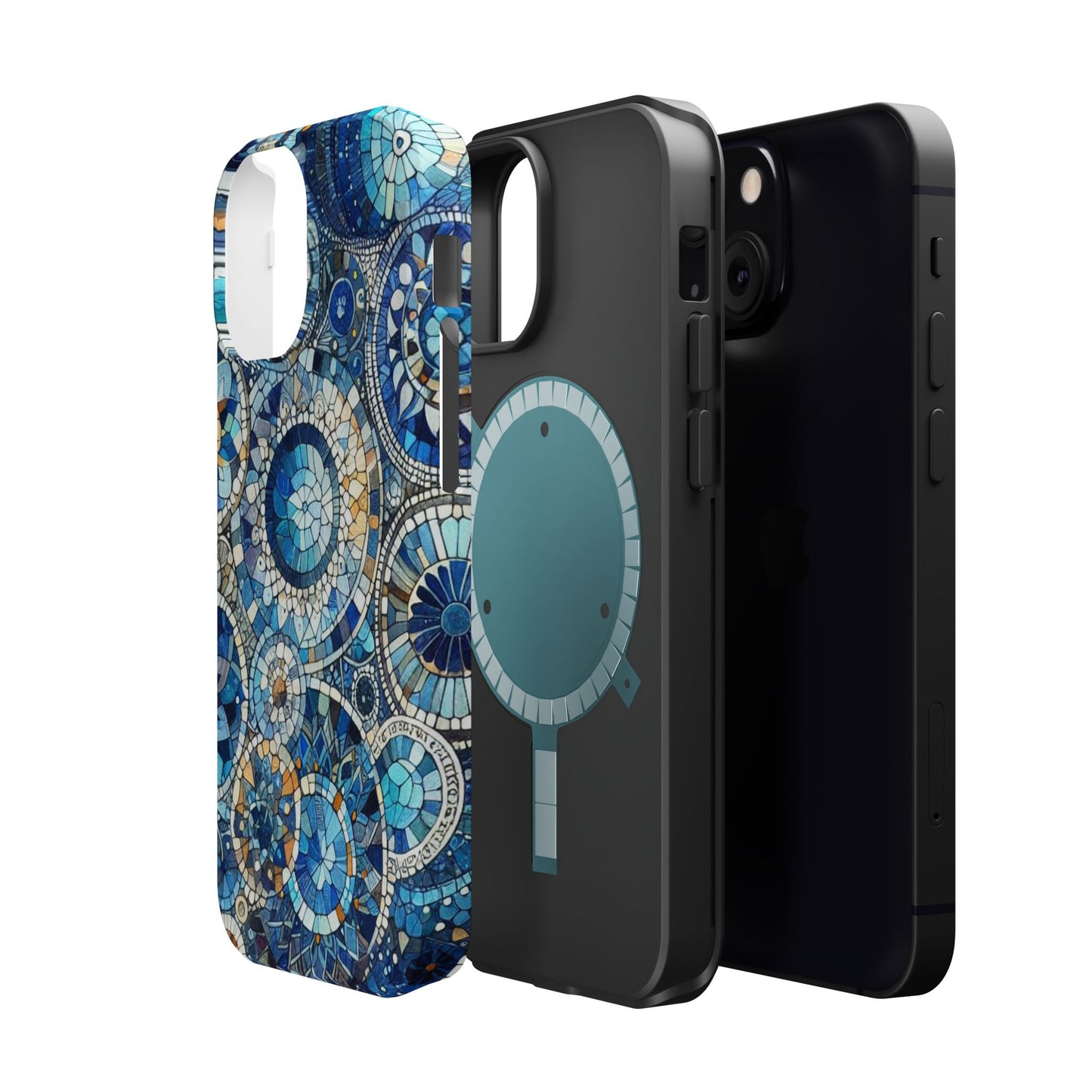 Blue Mosaic Phone Case Magnetic