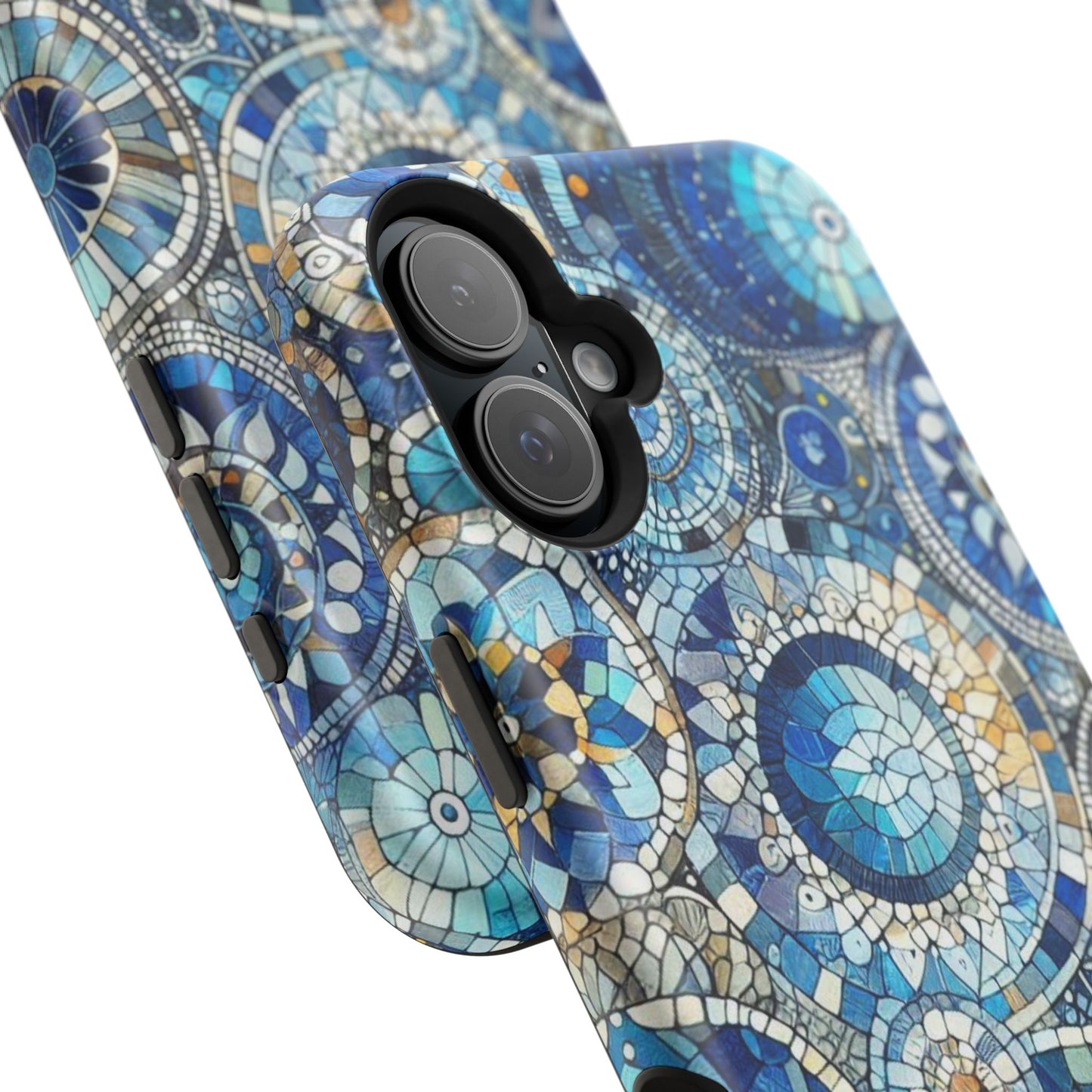 Blue Mosaic Phone Case Magnetic