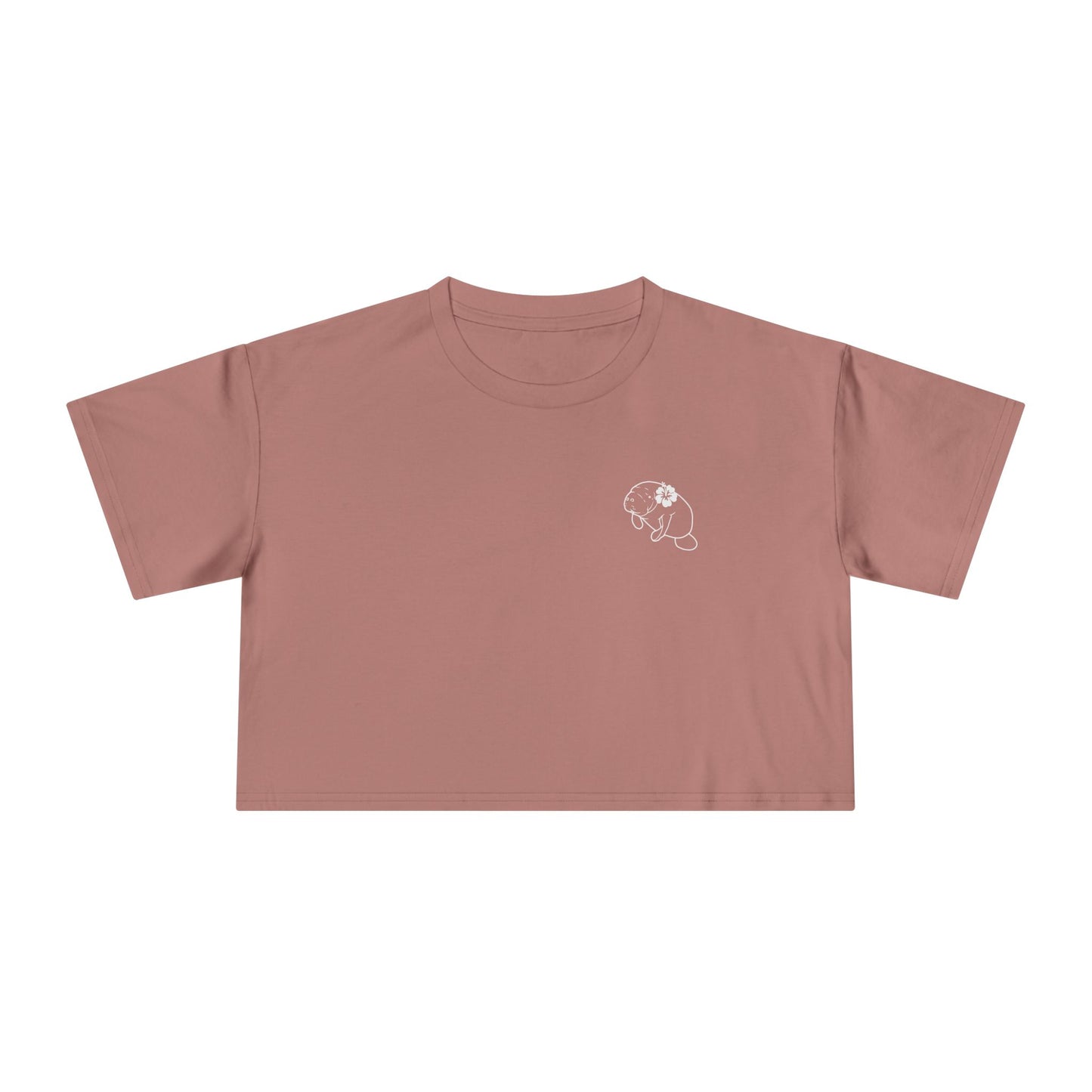 Women's Manatee Hibiscus Crop Tee