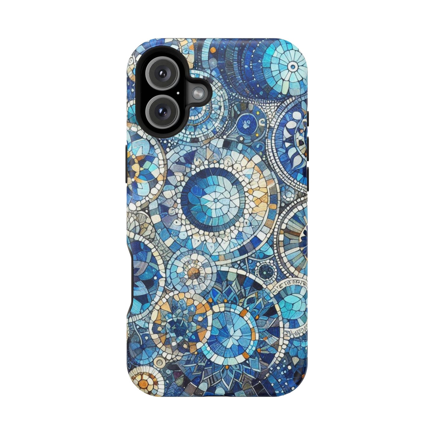 Blue Mosaic Phone Case Magnetic