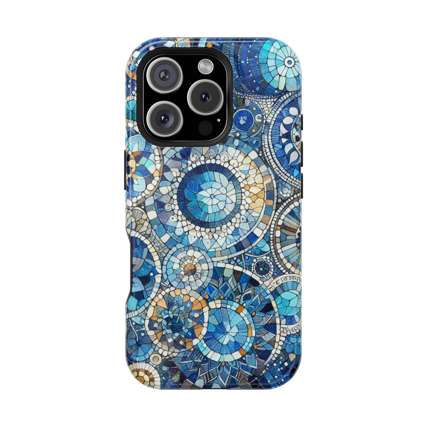 Blue Mosaic Phone Case Magnetic