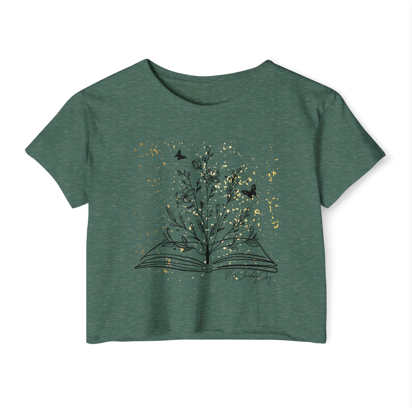 Gold Cropped Tee Women's