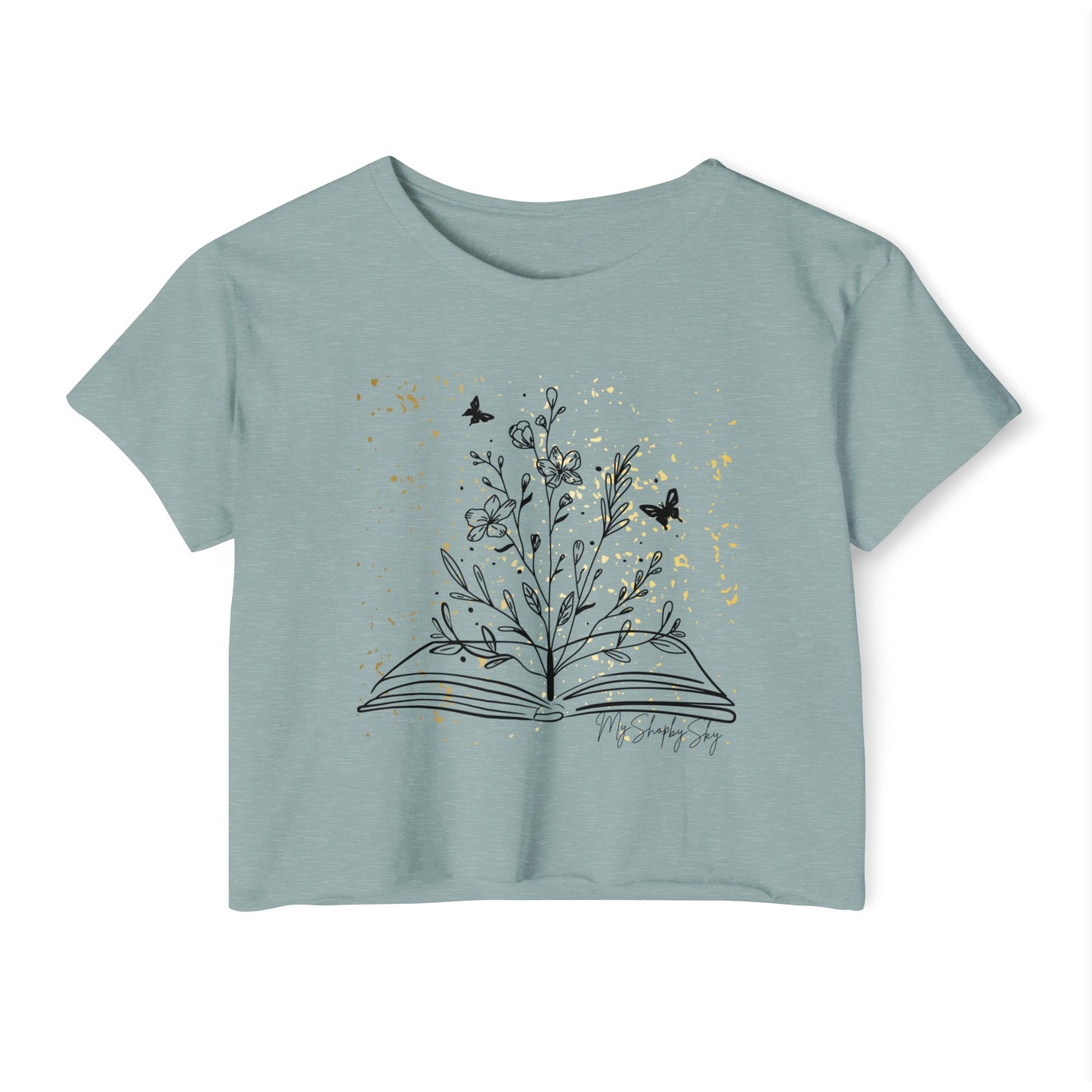 Gold Cropped Tee Women's