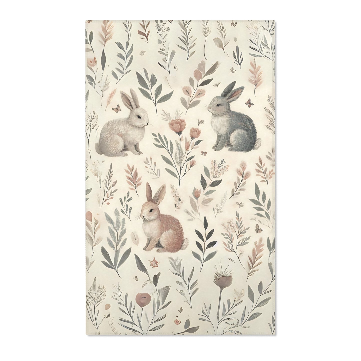 Cottagecore Rug Bunny Area Rug