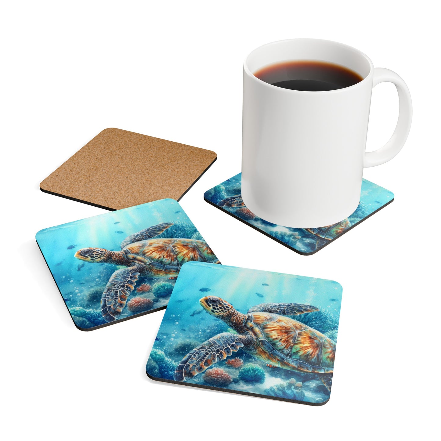 Sea Turtle Coaster Set