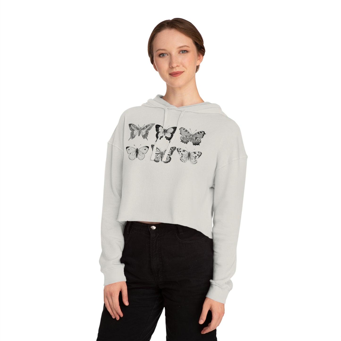 Cropped Butterfly Hoodie