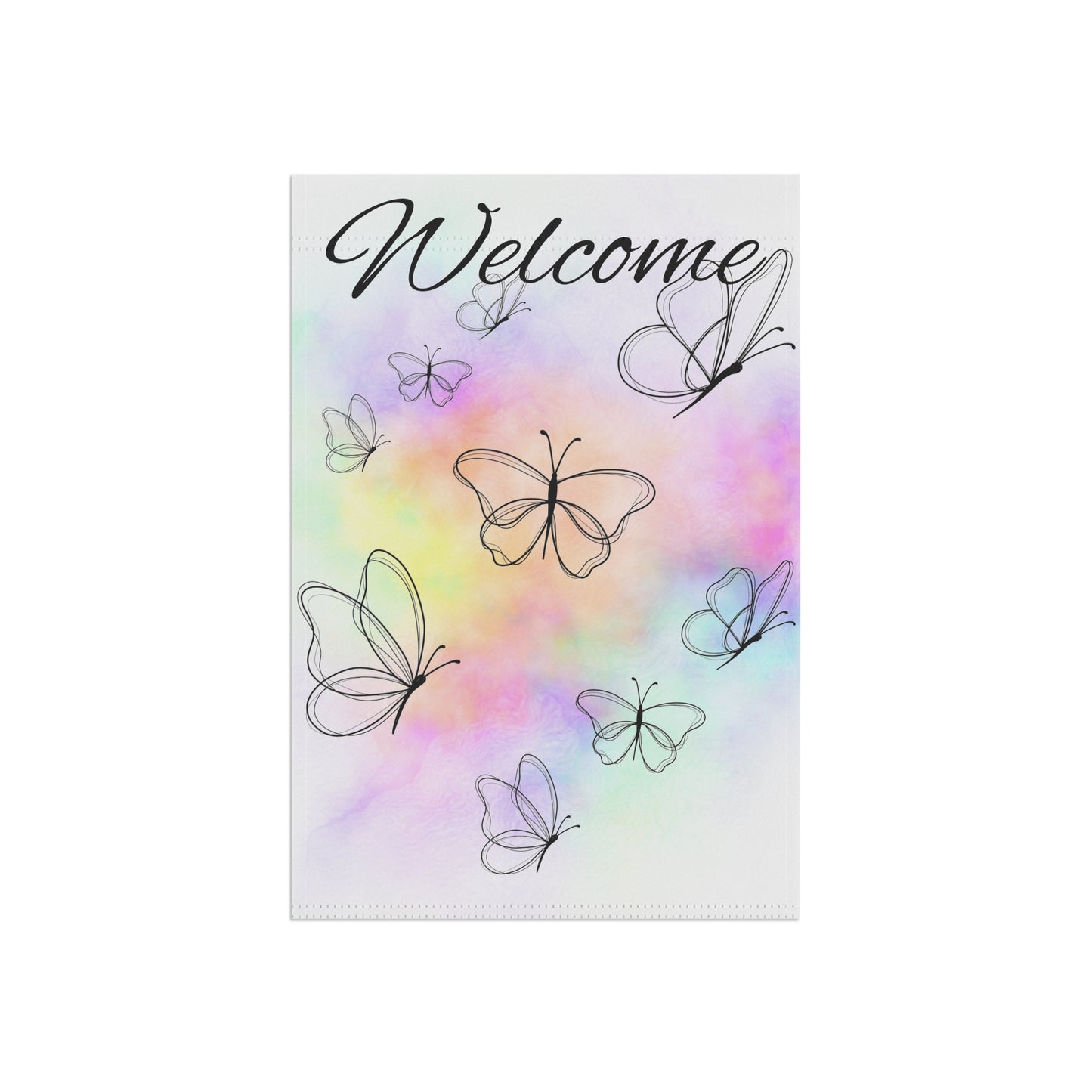 Butterfly Welcome Garden Flag