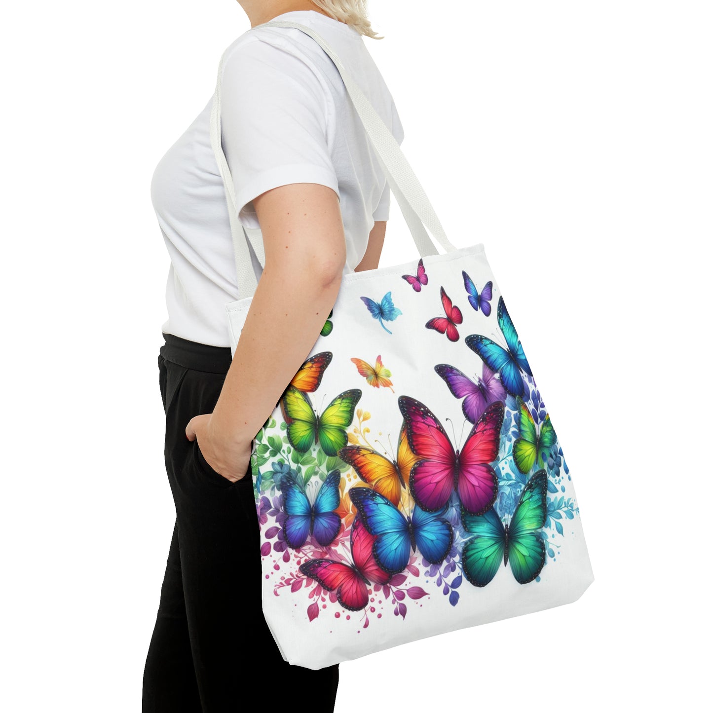 Rainbow Butterfly Tote Bag
