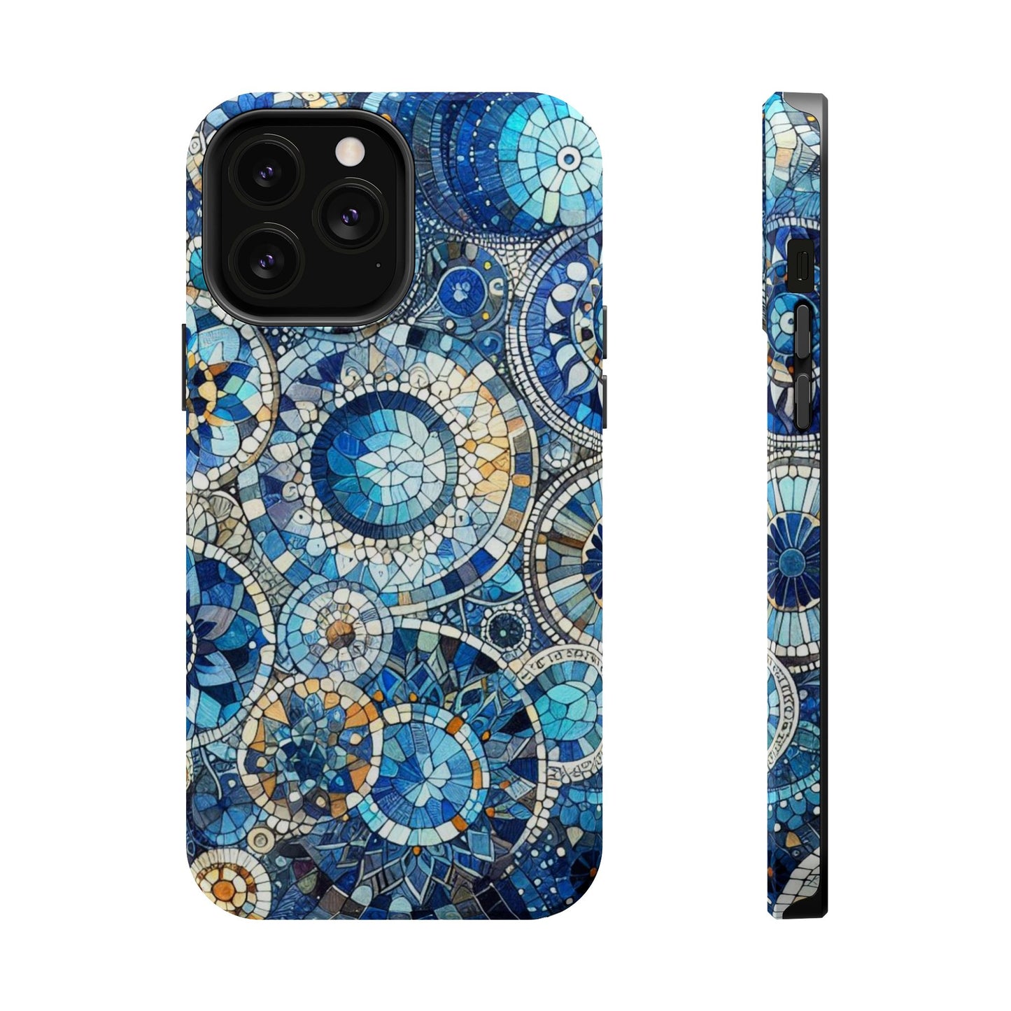 Blue Mosaic Phone Case Magnetic