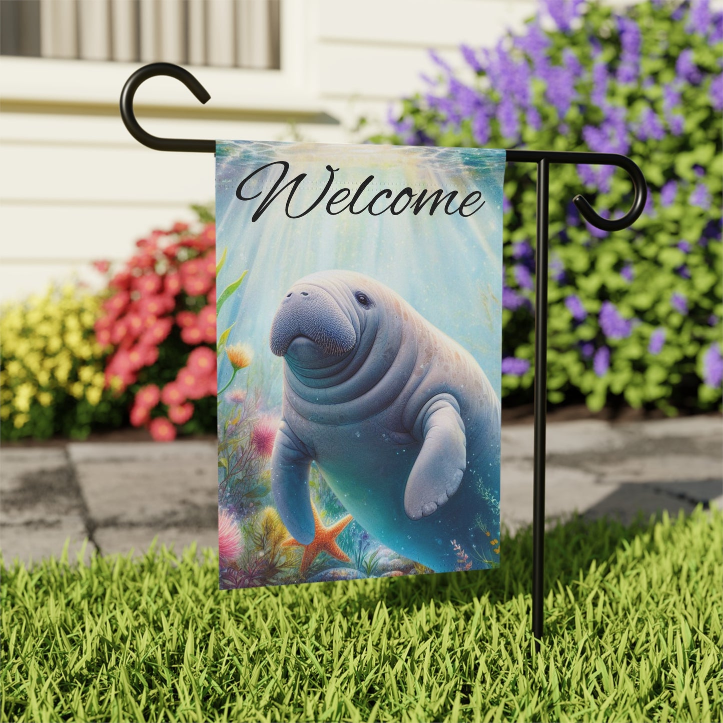 Manatee Garden Flag