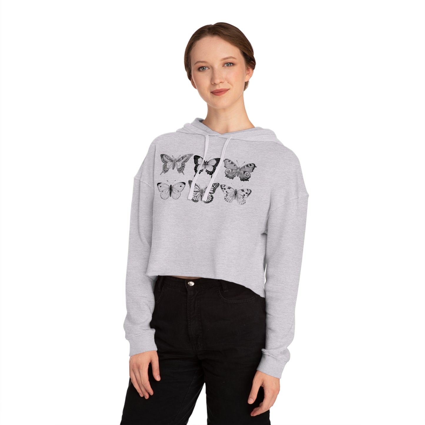Cropped Butterfly Hoodie