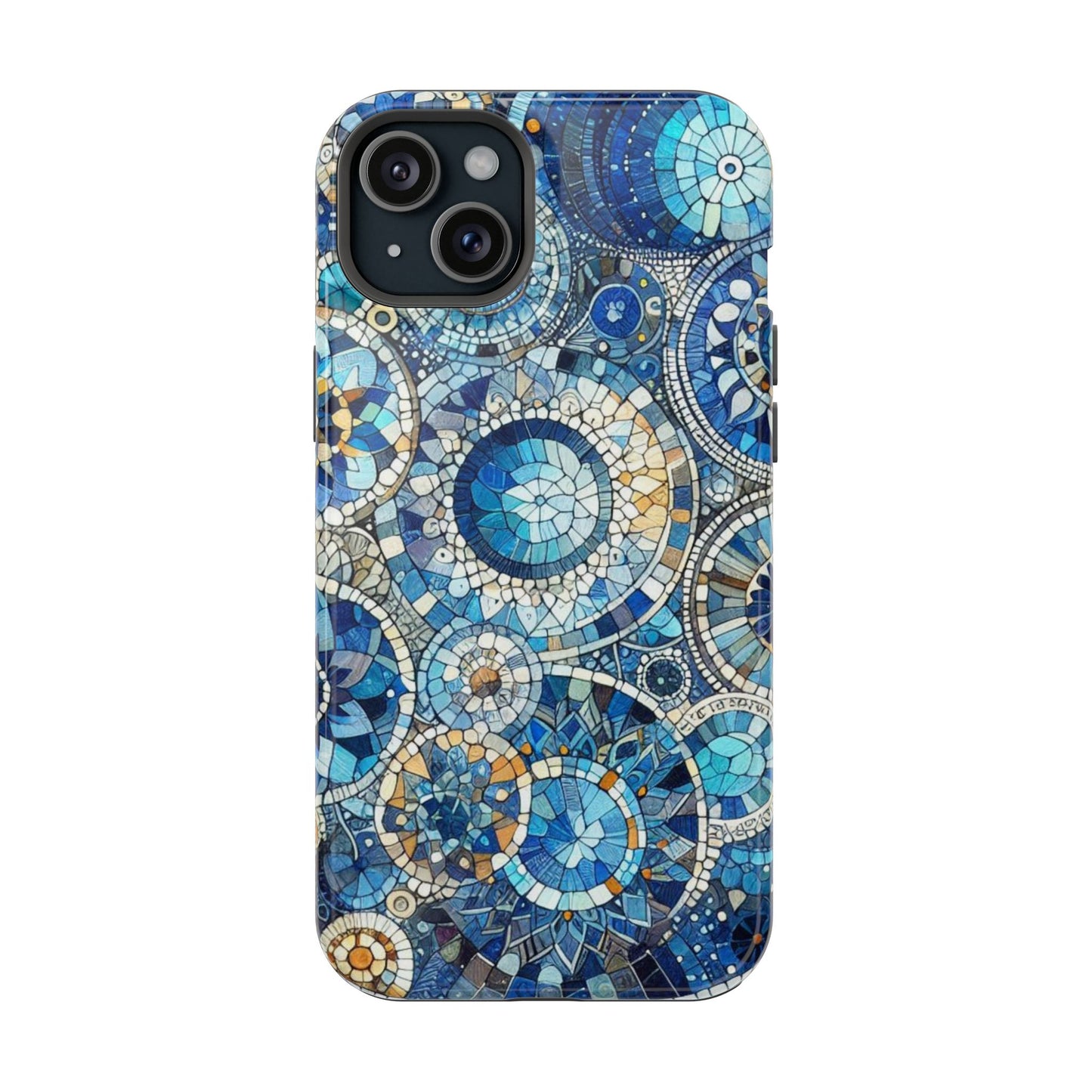 Blue Mosaic Phone Case Magnetic