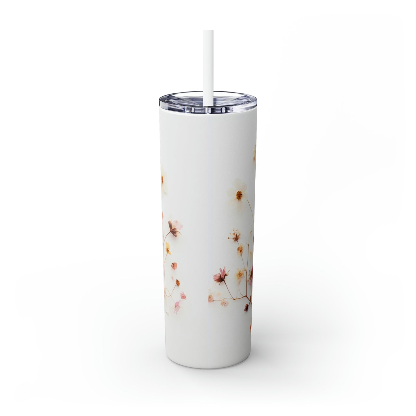 Wildflower Stainless Steel Tumbler with Straw 20oz