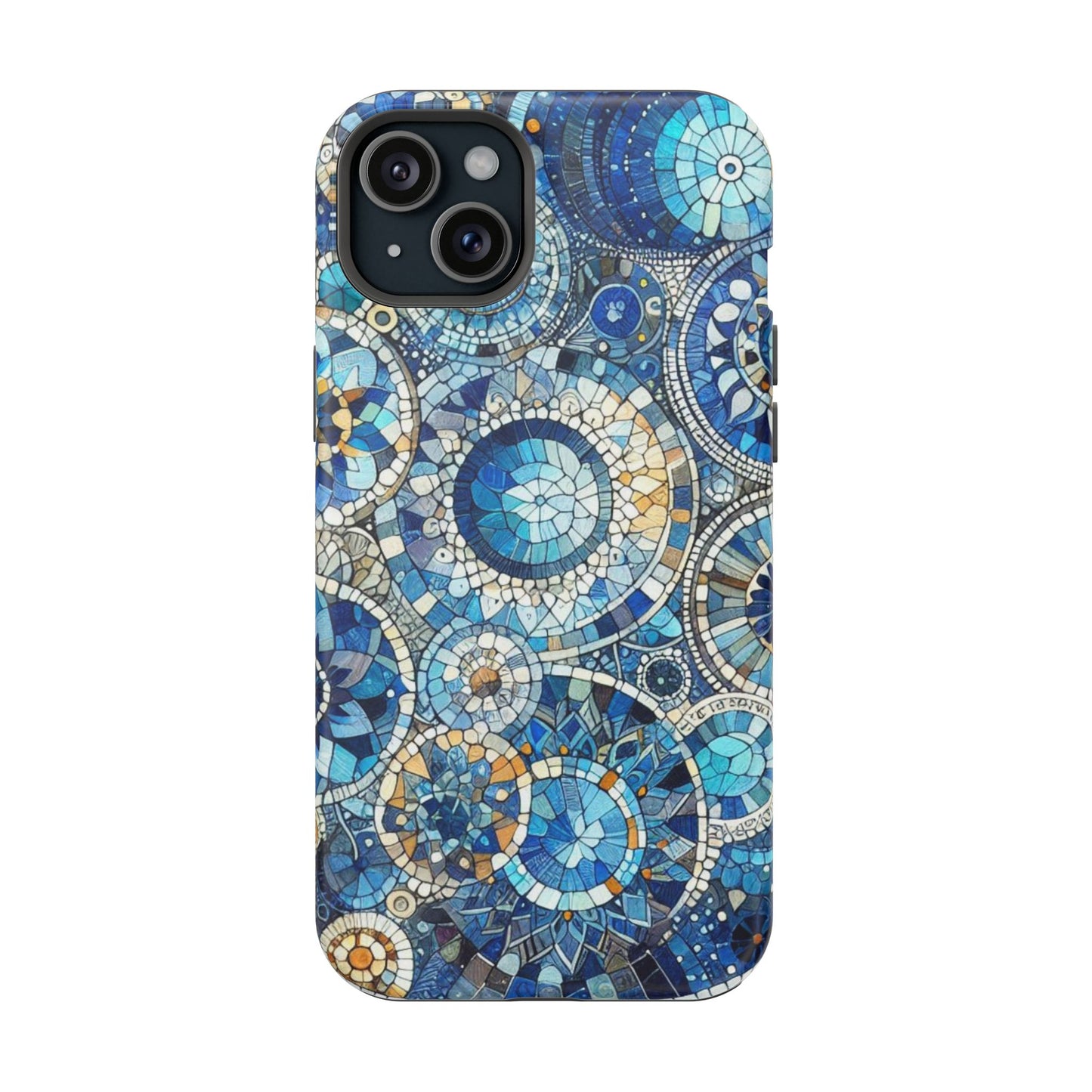 Blue Mosaic Phone Case Magnetic