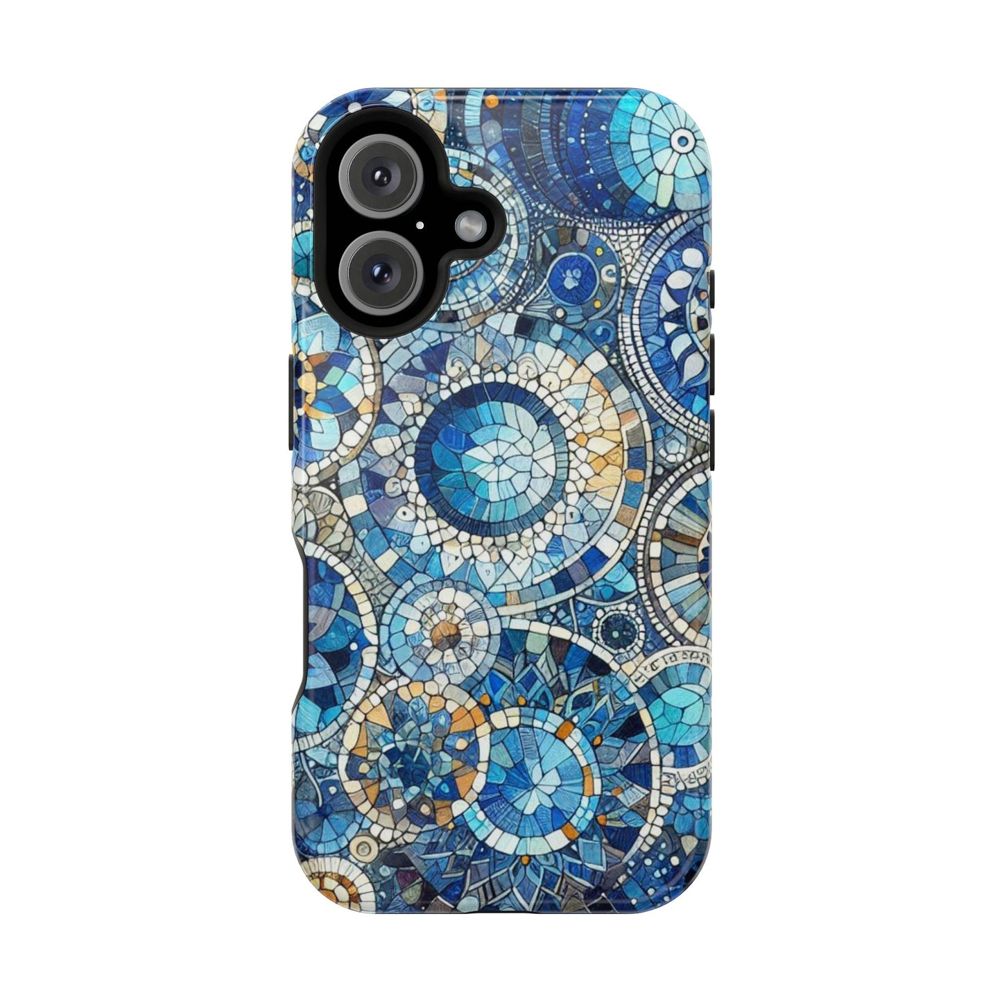 Blue Mosaic Phone Case Magnetic