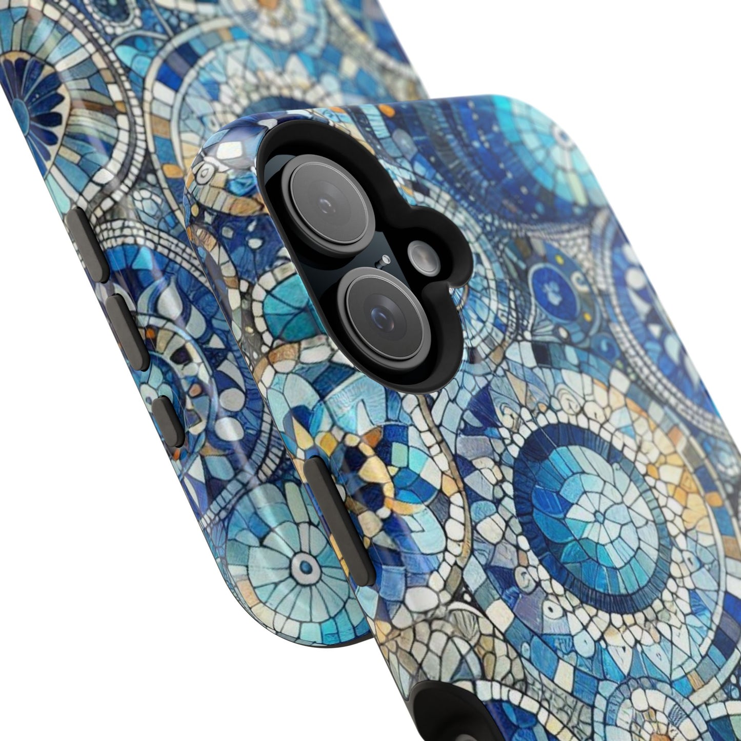 Blue Mosaic Phone Case Magnetic