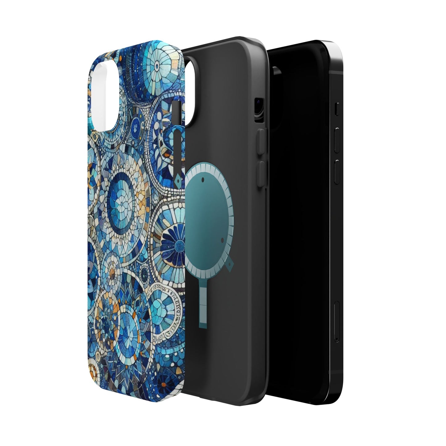 Blue Mosaic Phone Case Magnetic