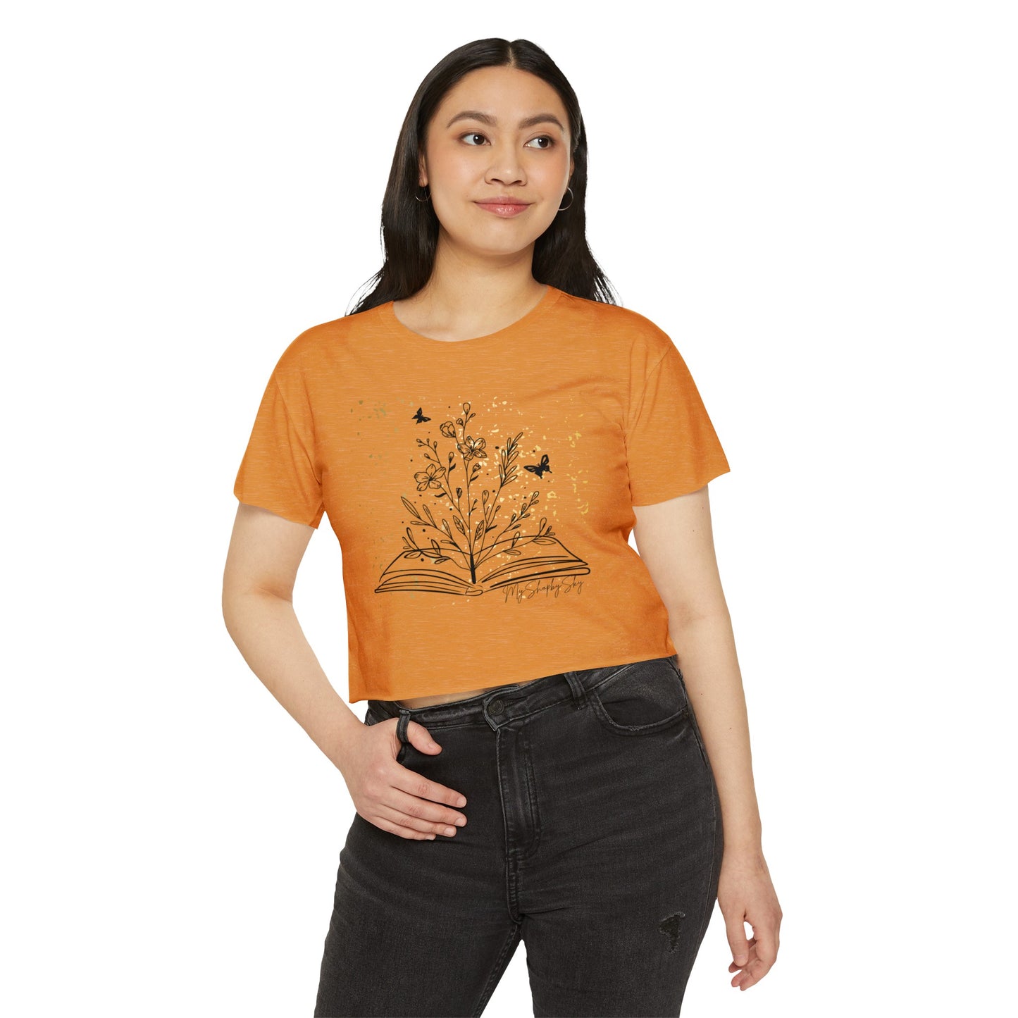 Gold Cropped Tee Women's