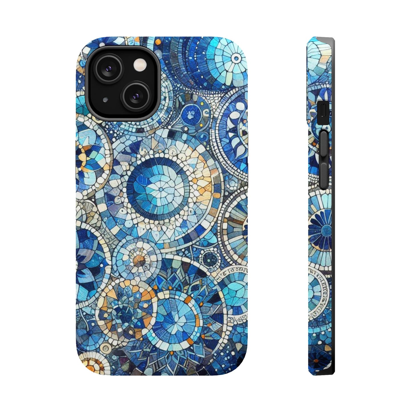 Blue Mosaic Phone Case Magnetic