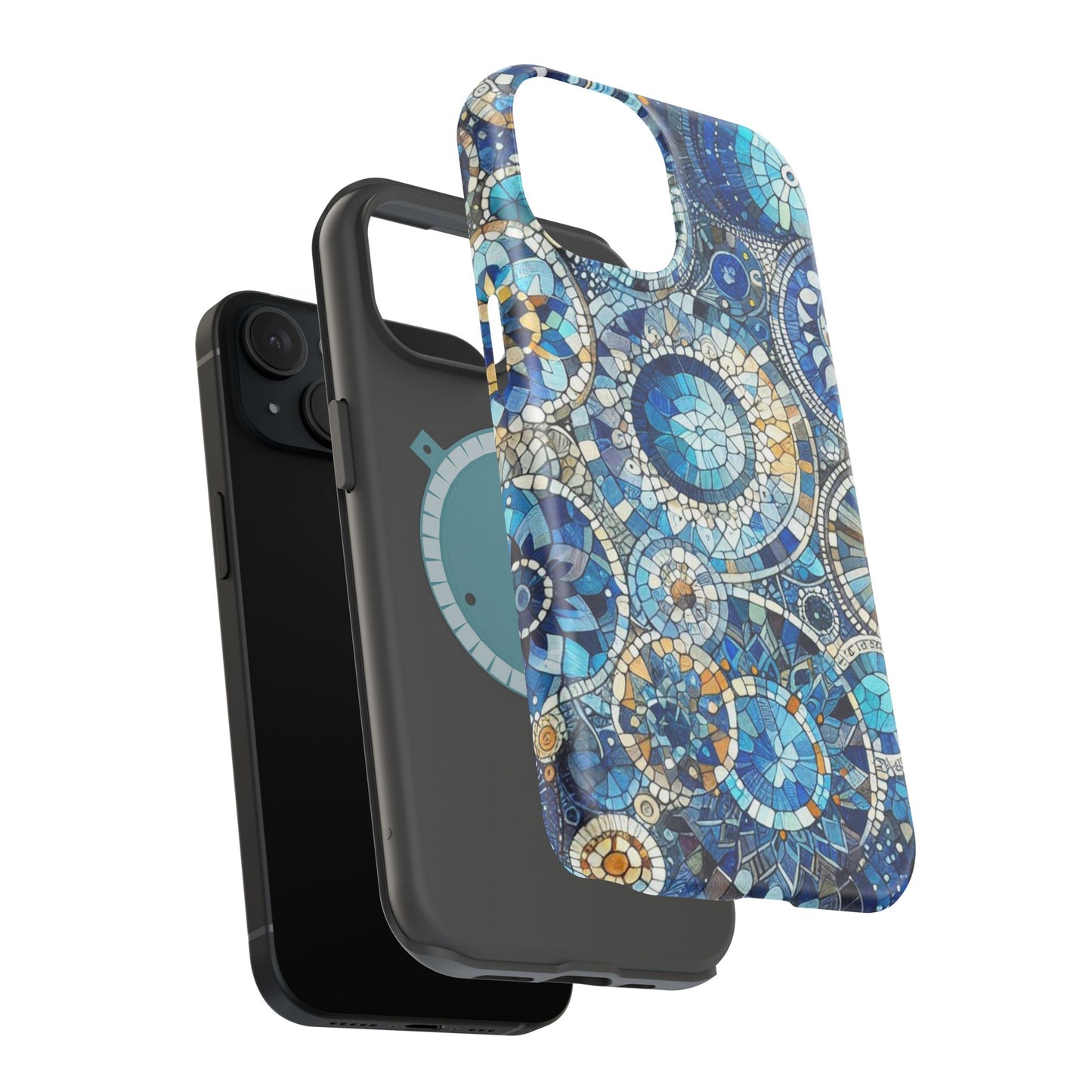 Blue Mosaic Phone Case Magnetic