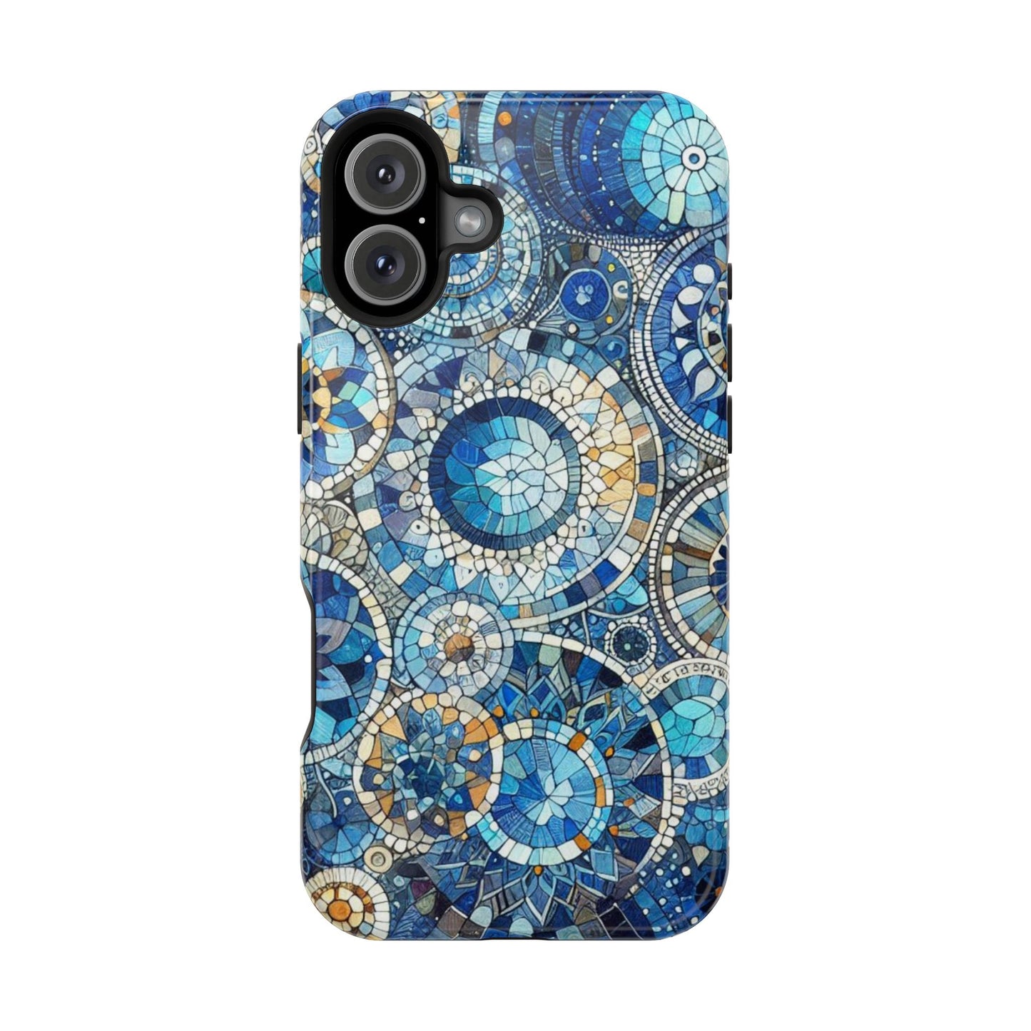 Blue Mosaic Phone Case Magnetic