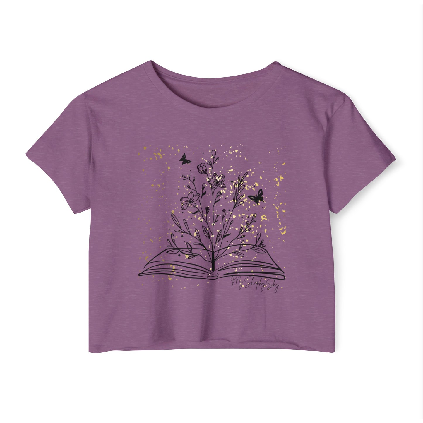 Gold Cropped Tee Women's