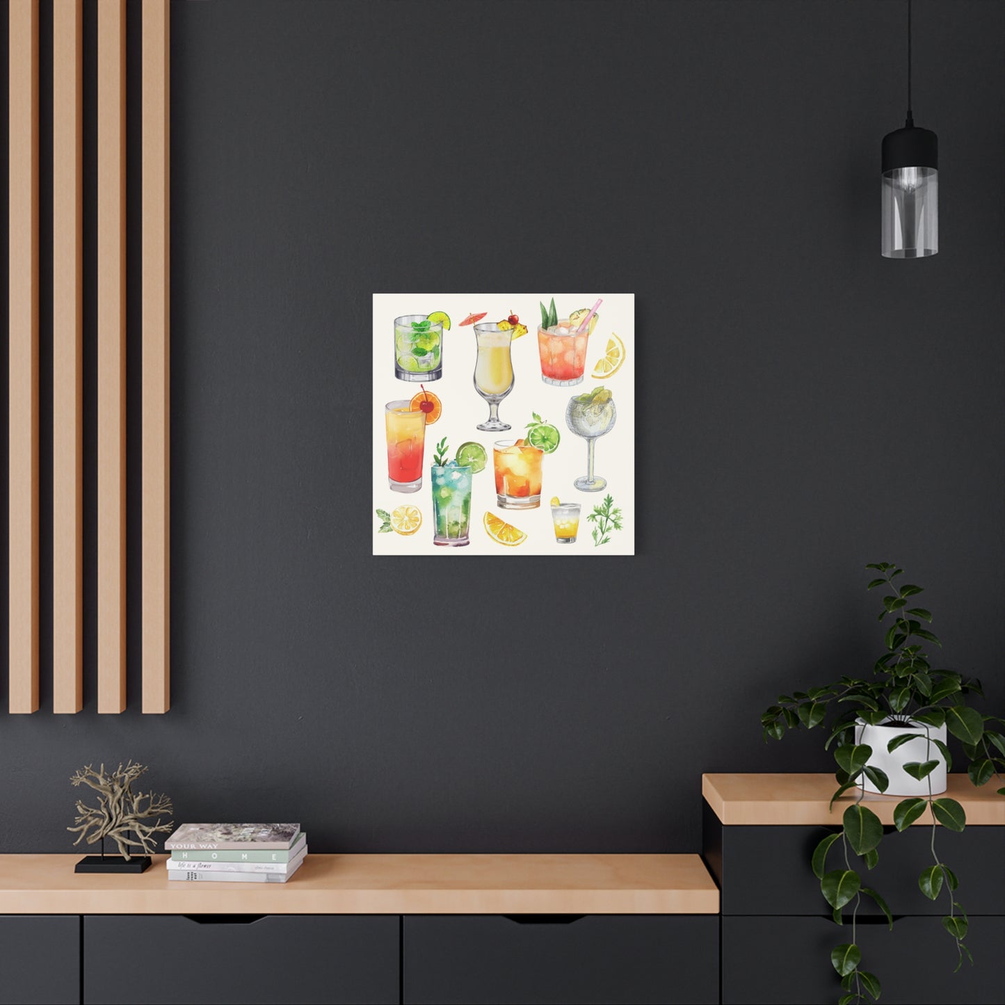 Watercolor Cocktails Canvas
