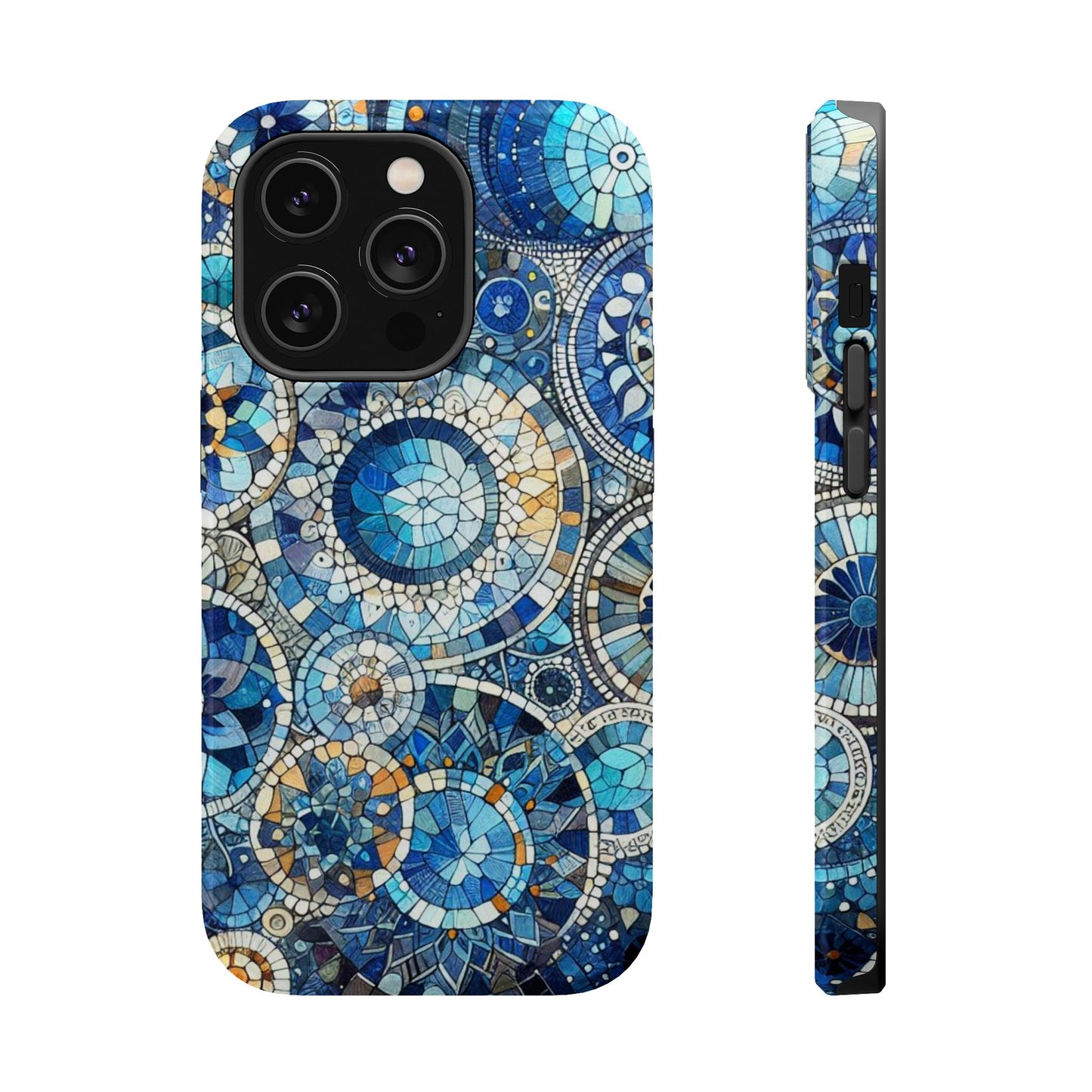 Blue Mosaic Phone Case Magnetic