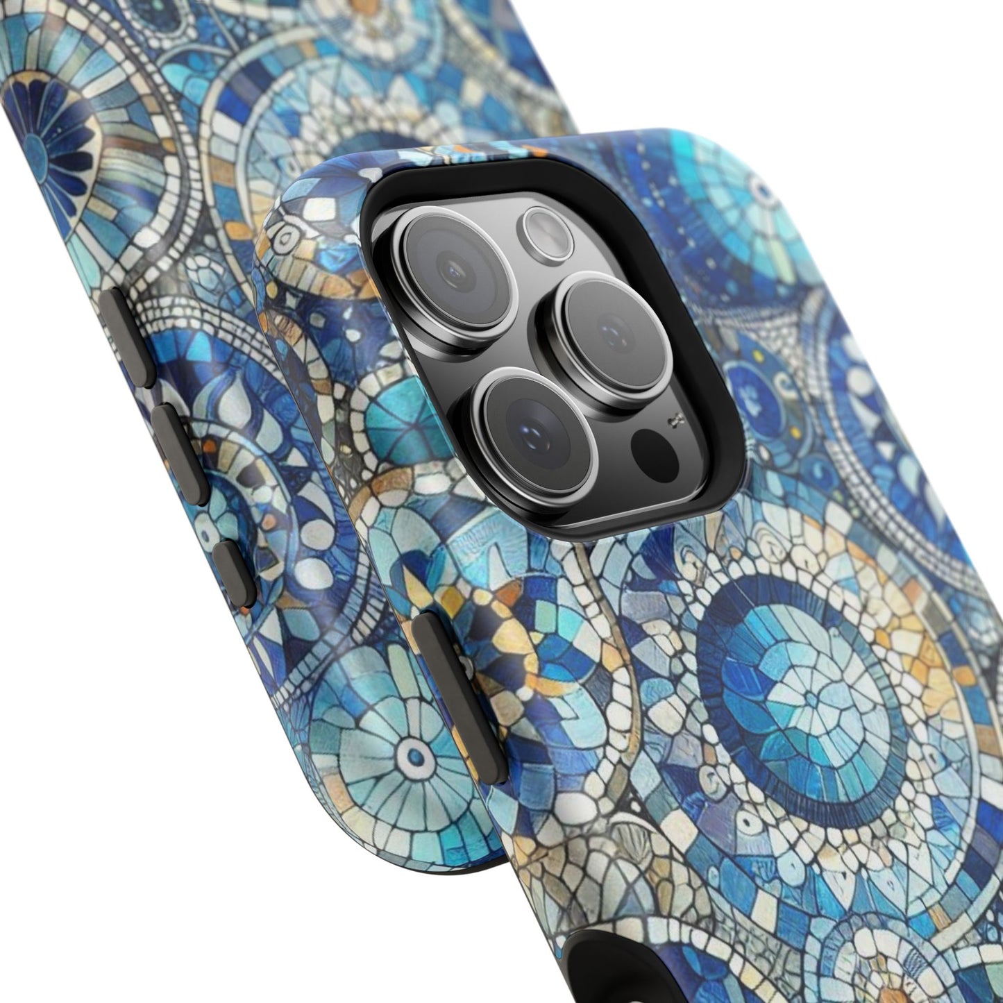 Blue Mosaic Phone Case Magnetic