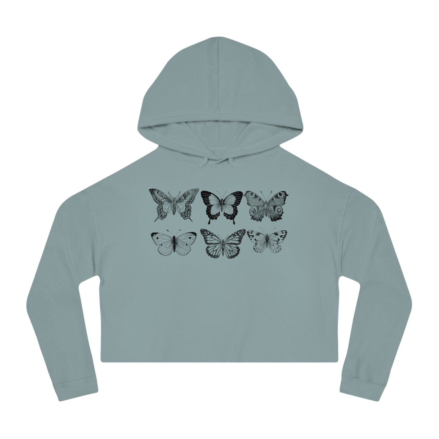Cropped Butterfly Hoodie