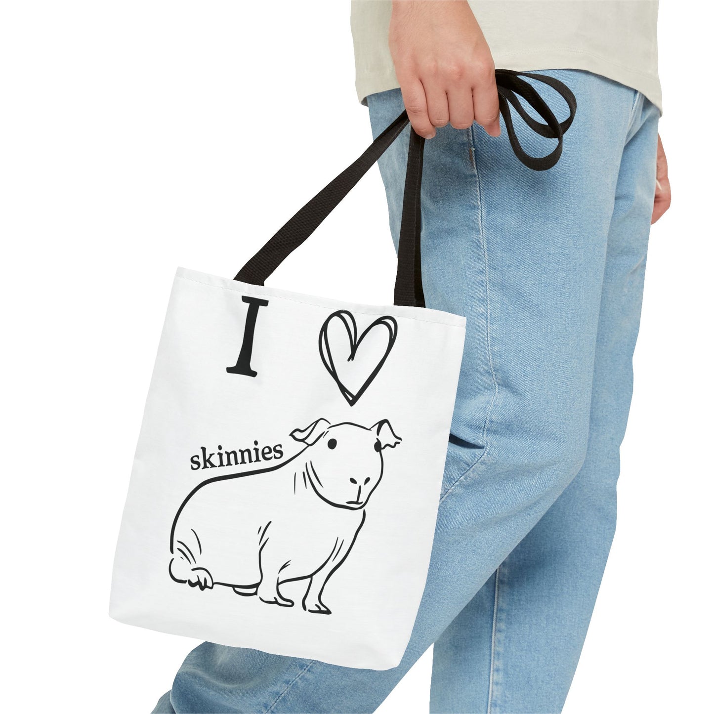 Skinny pig tote bag