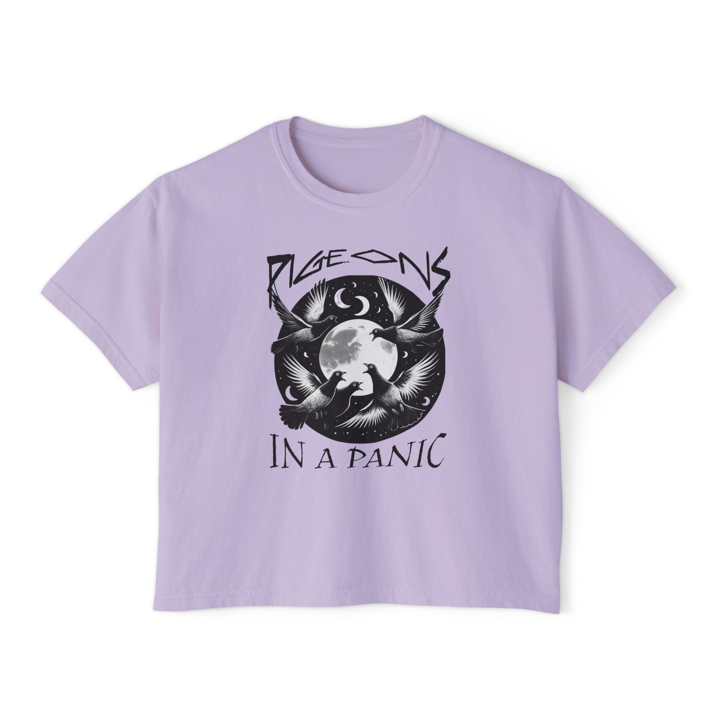 Boxy Tee - Pigeons in a Panic Shirt