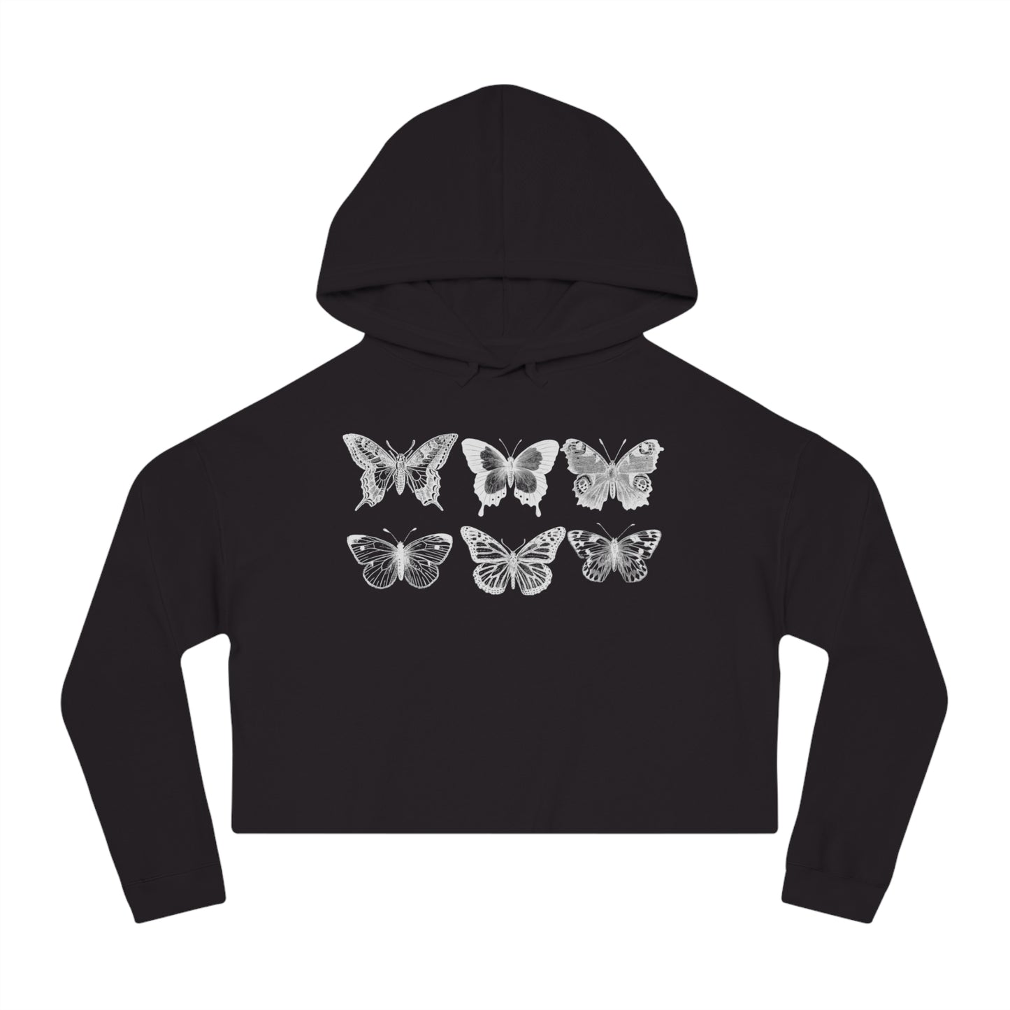 Cropped Butterfly Hoodie