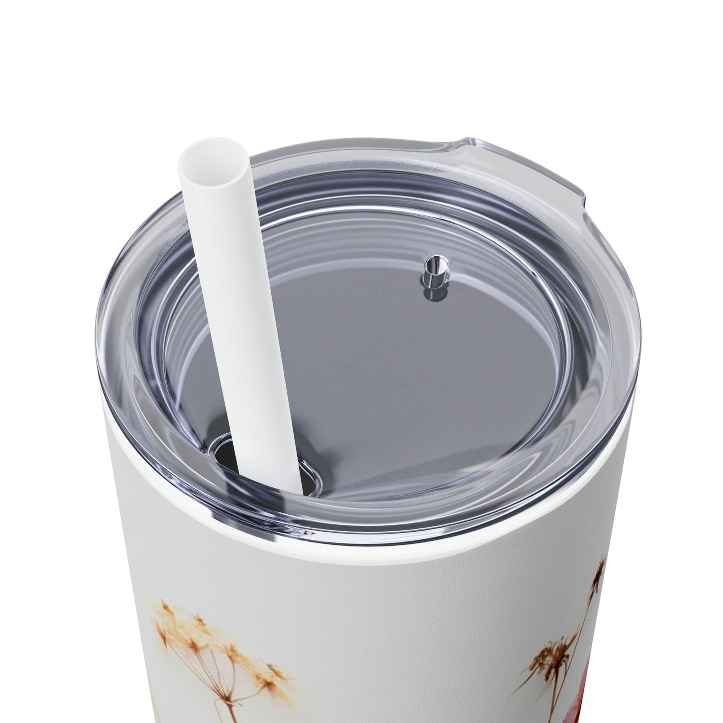 Wildflower Stainless Steel Tumbler with Straw 20oz