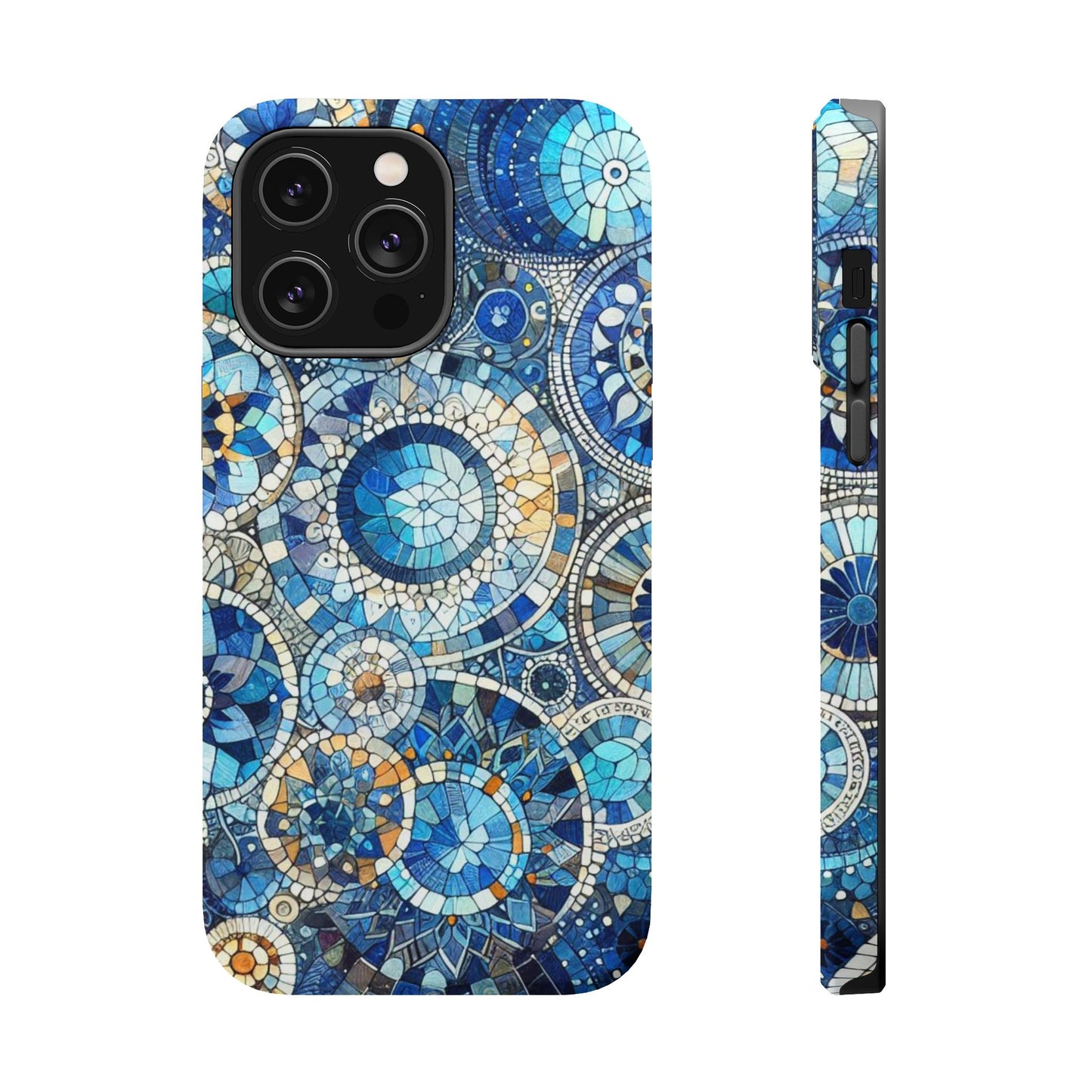 Blue Mosaic Phone Case Magnetic
