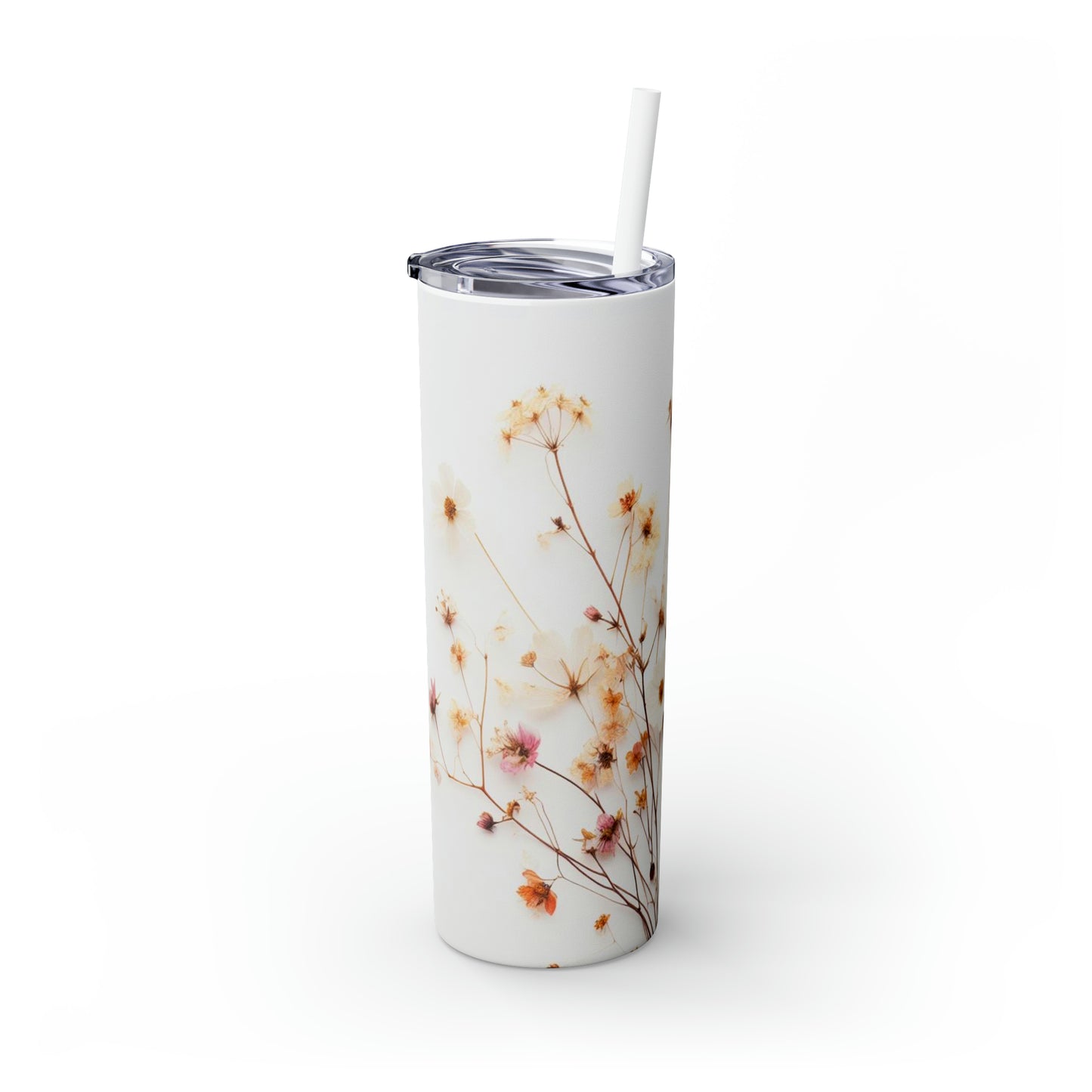 Wildflower Stainless Steel Tumbler with Straw 20oz