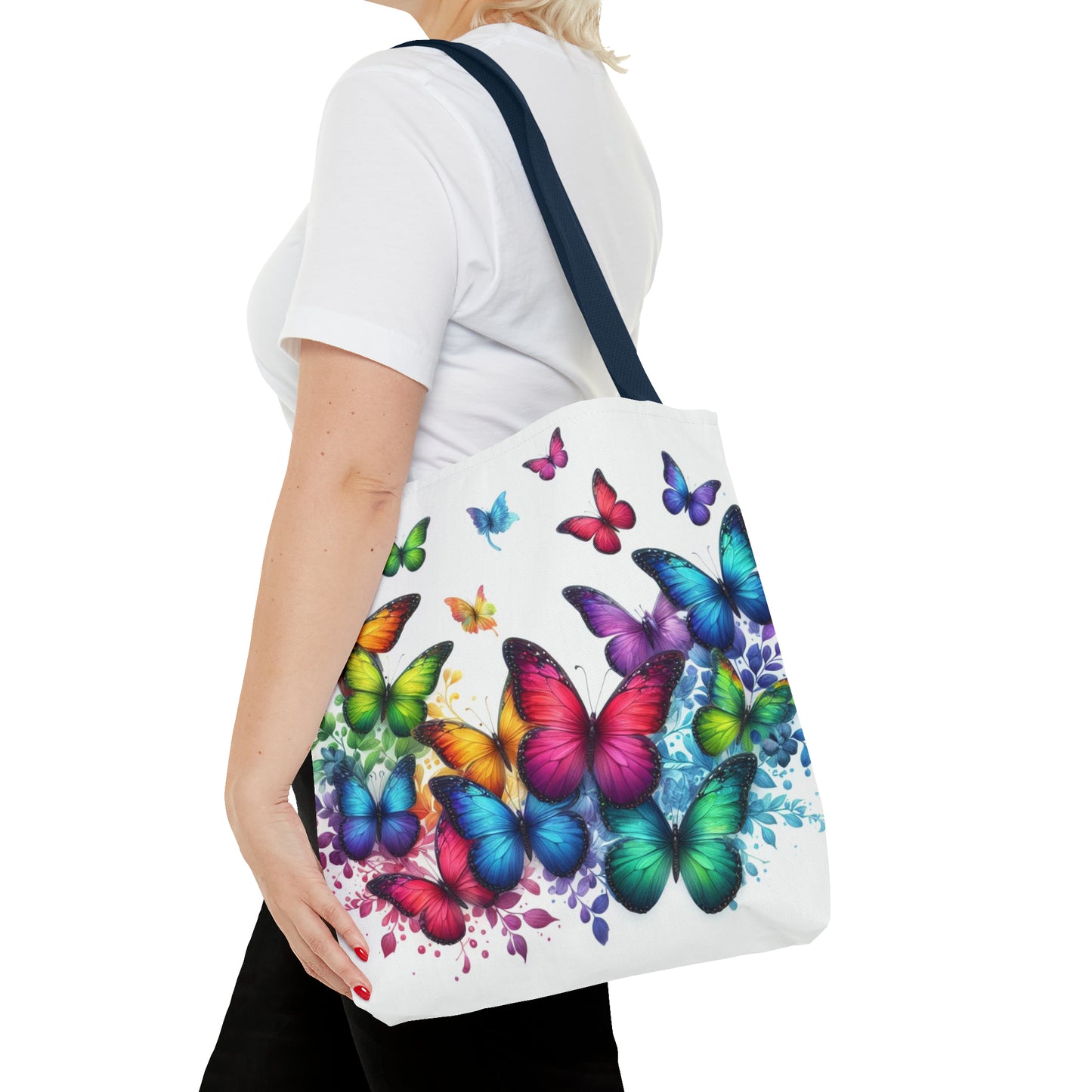 Rainbow Butterfly Tote Bag