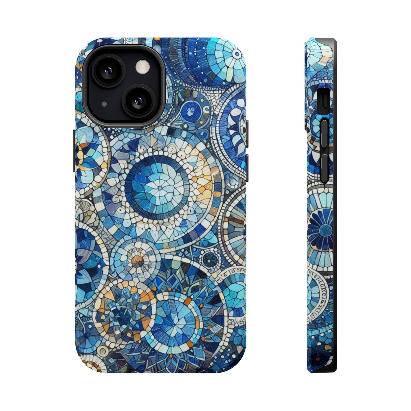 Blue Mosaic Phone Case Magnetic