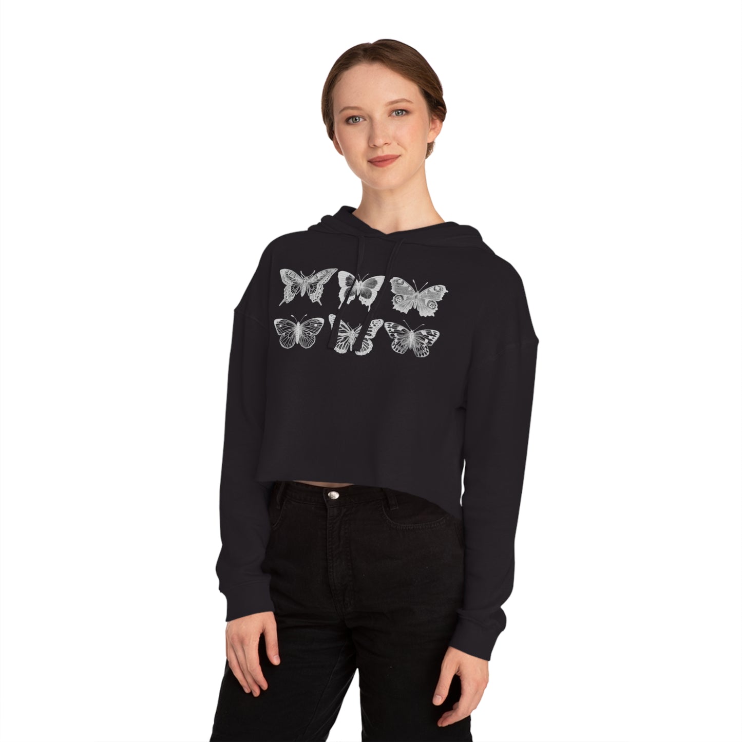 Cropped Butterfly Hoodie