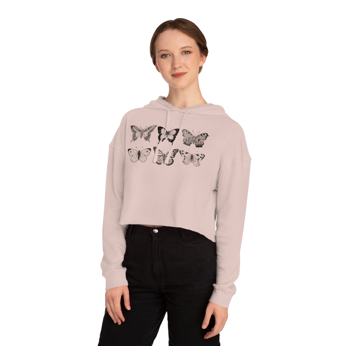 Cropped Butterfly Hoodie