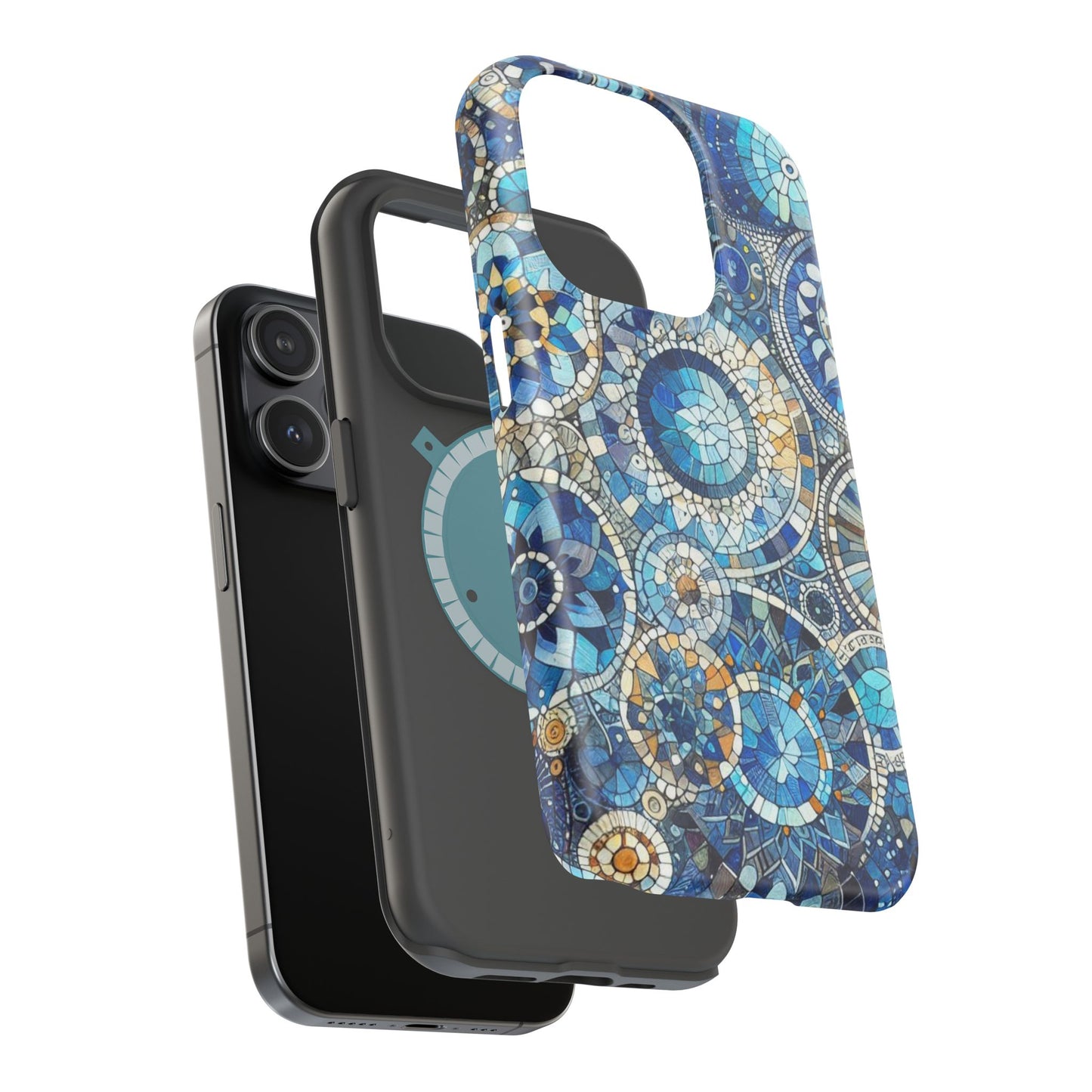 Blue Mosaic Phone Case Magnetic