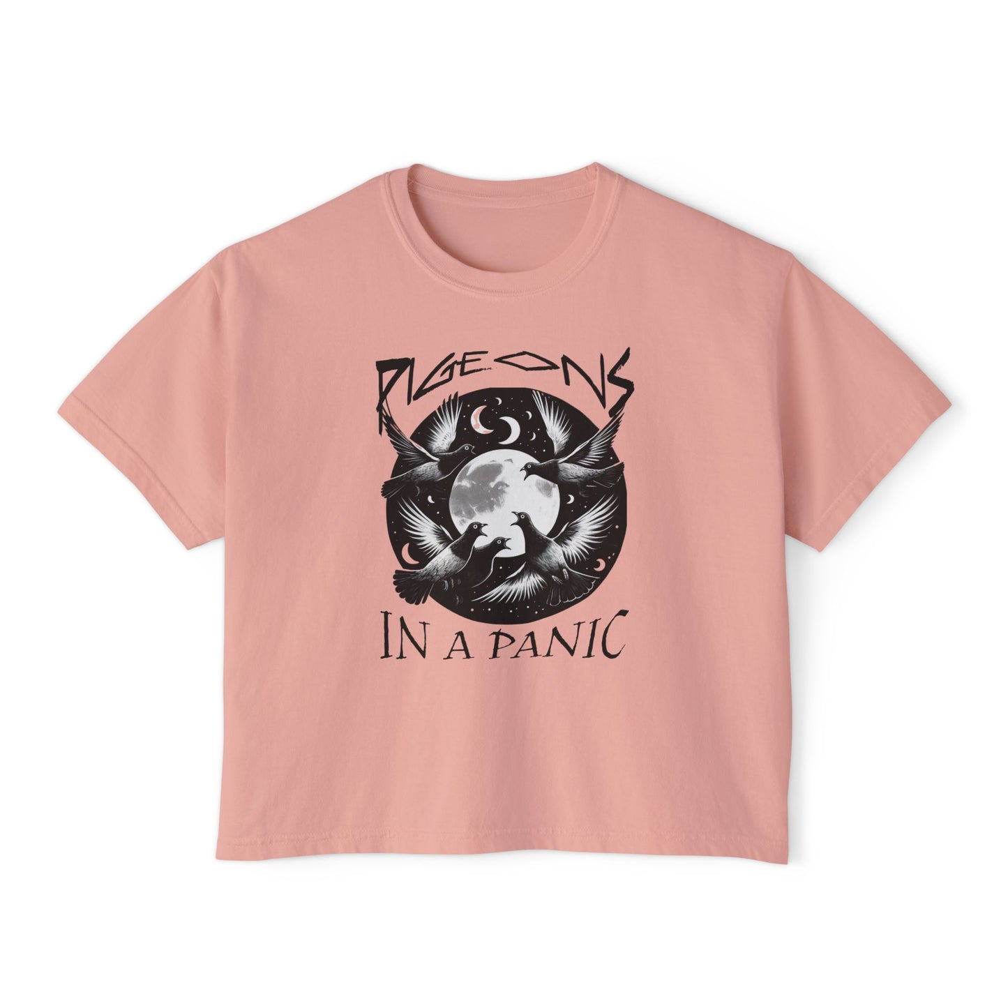 Boxy Tee - Pigeons in a Panic Shirt