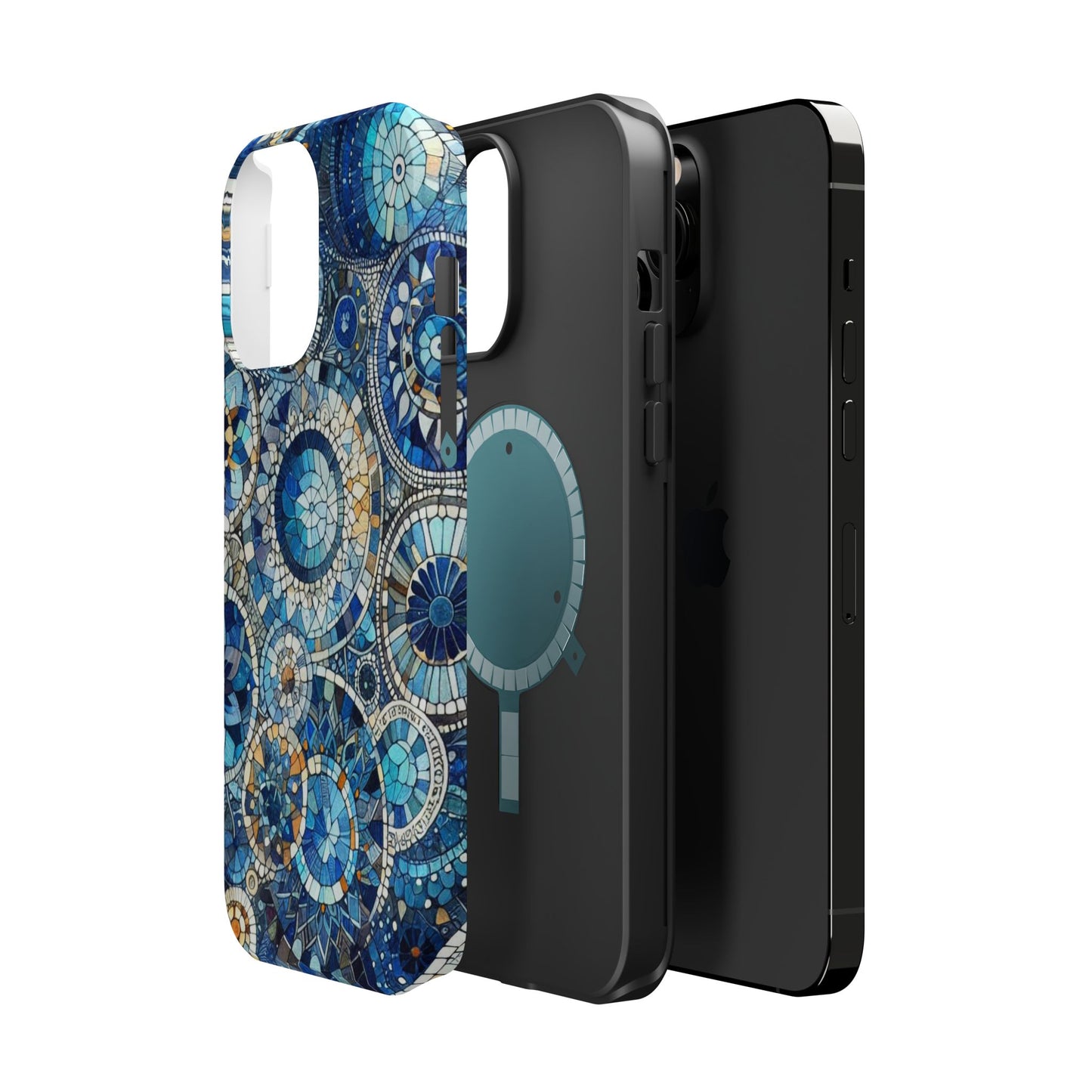 Blue Mosaic Phone Case Magnetic