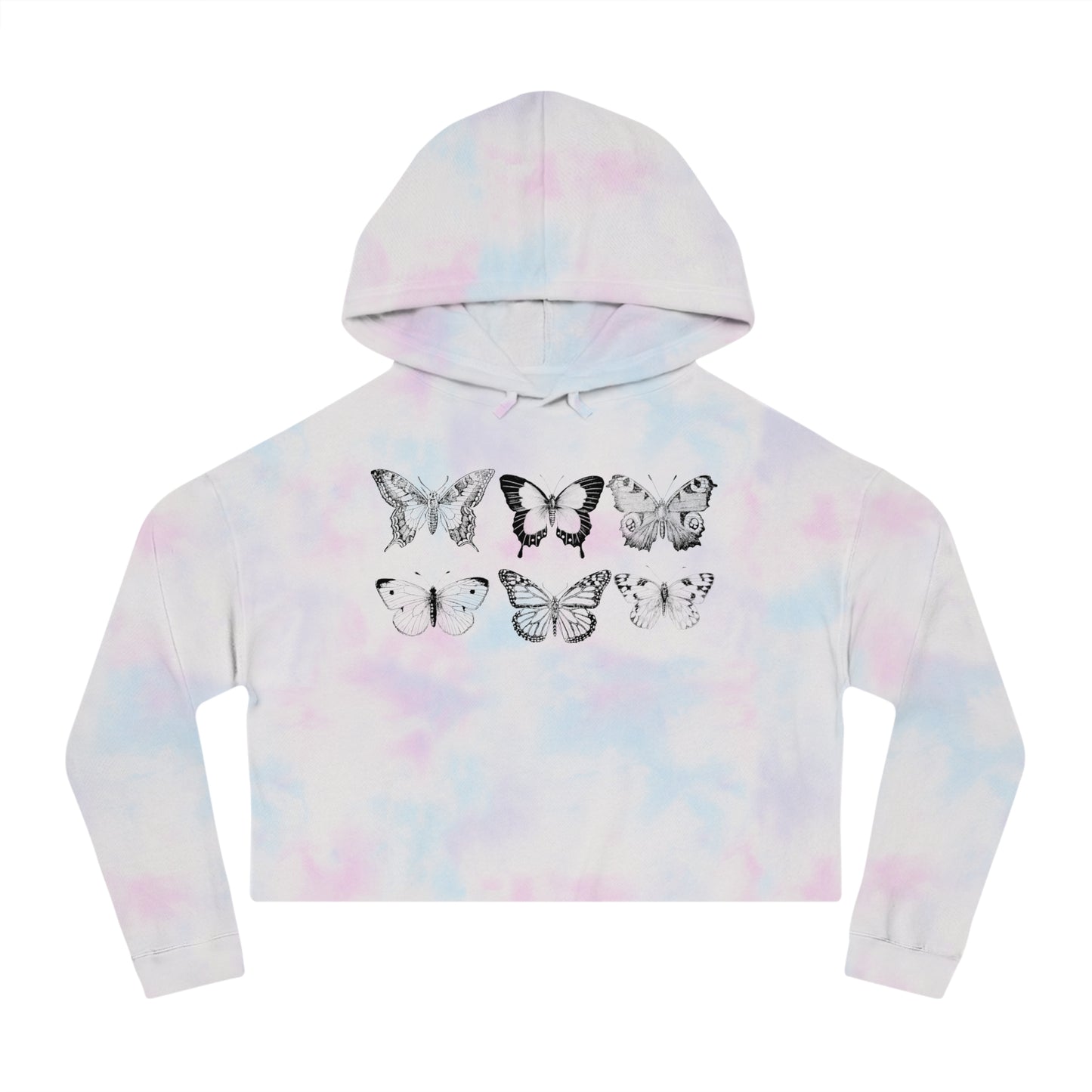Cropped Butterfly Hoodie