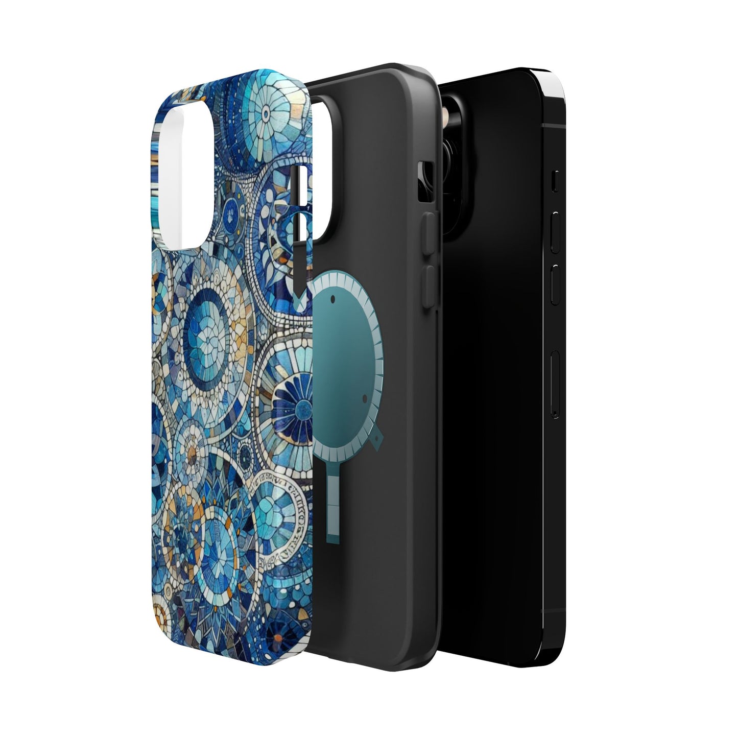 Blue Mosaic Phone Case Magnetic