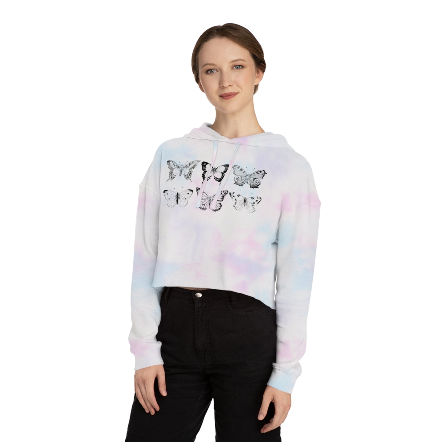 Cropped Butterfly Hoodie