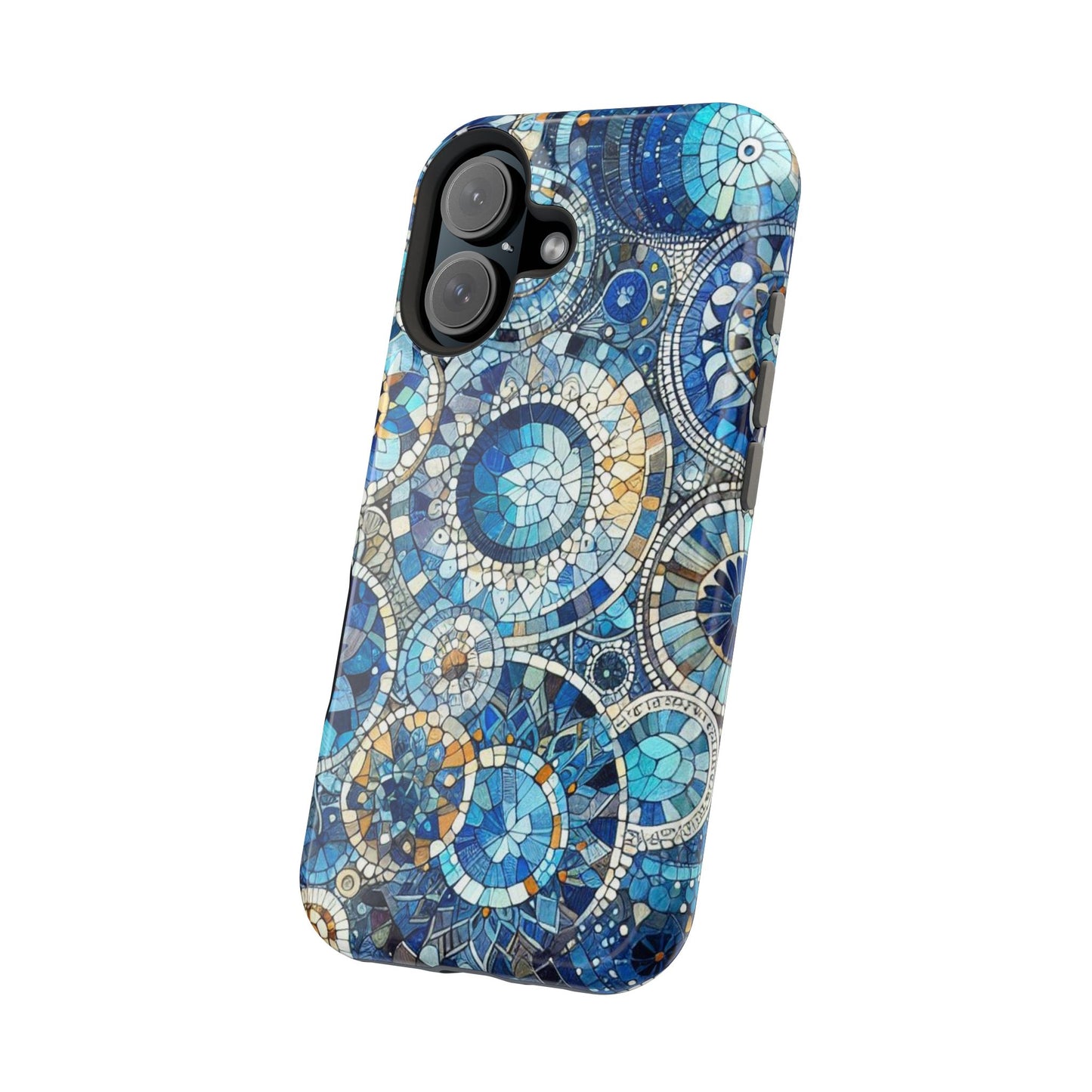 Blue Mosaic Phone Case Magnetic