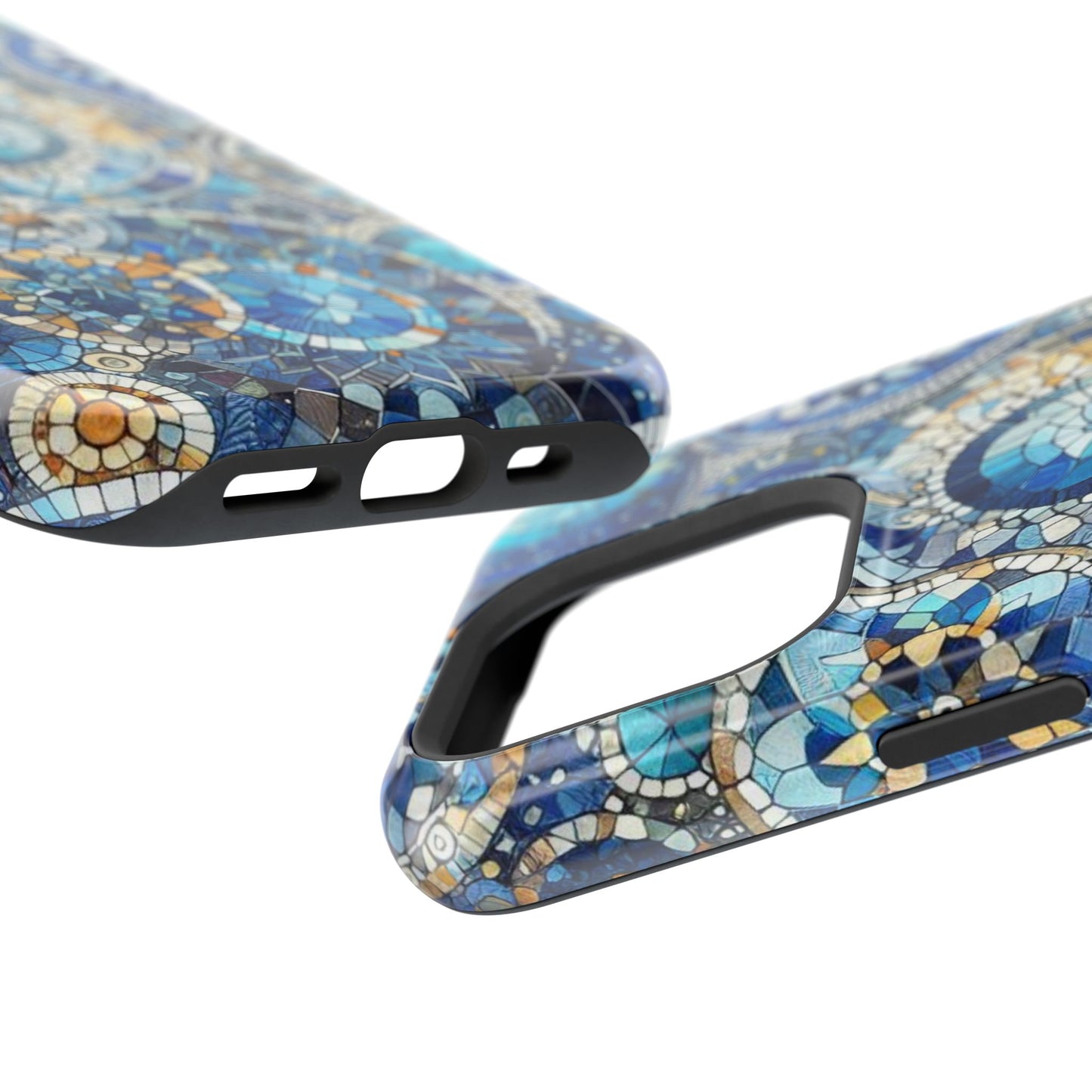 Blue Mosaic Phone Case Magnetic
