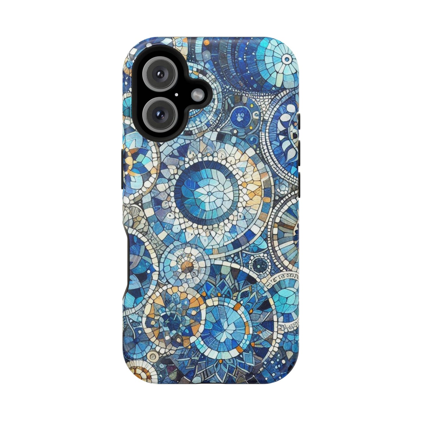 Blue Mosaic Phone Case Magnetic