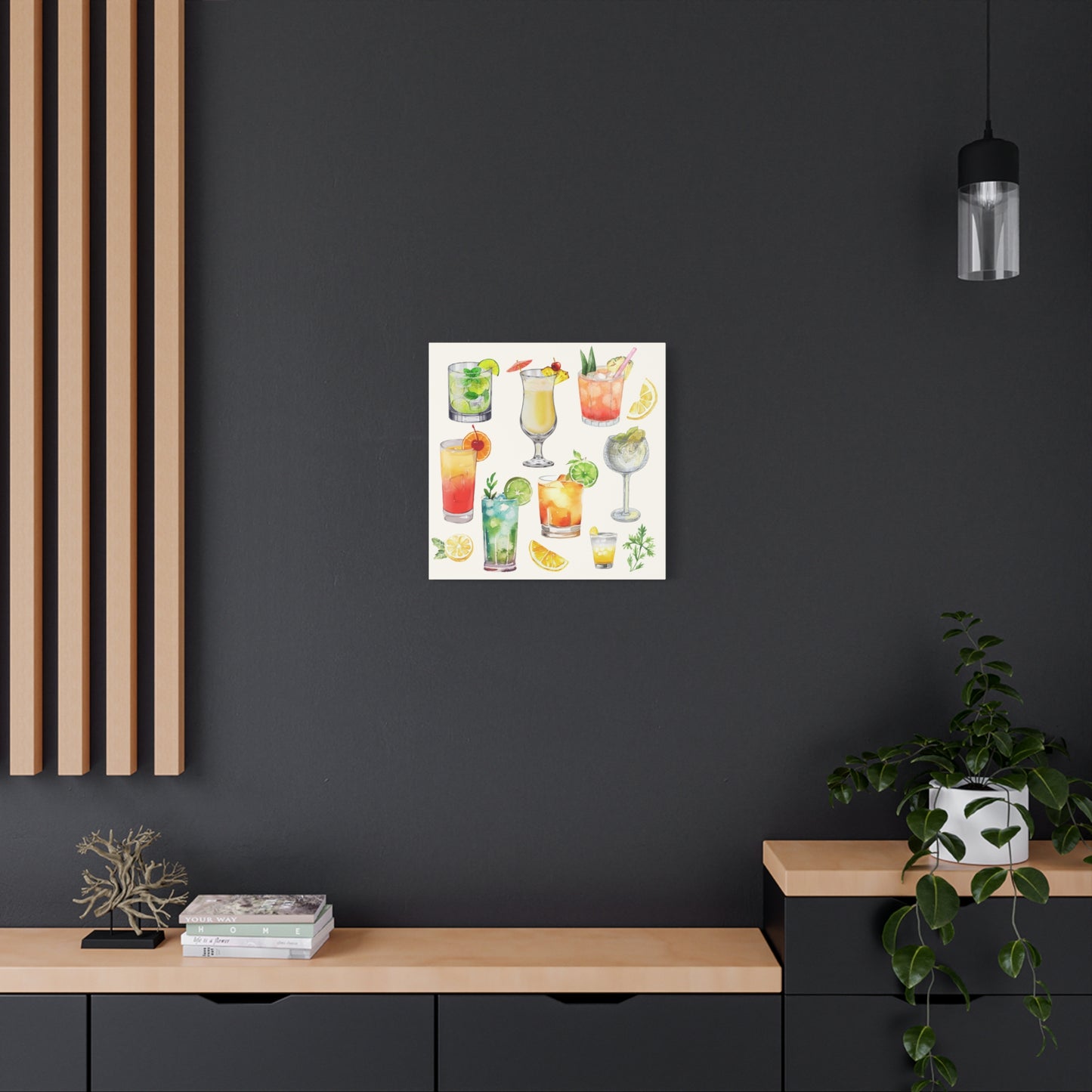 Watercolor Cocktails Canvas